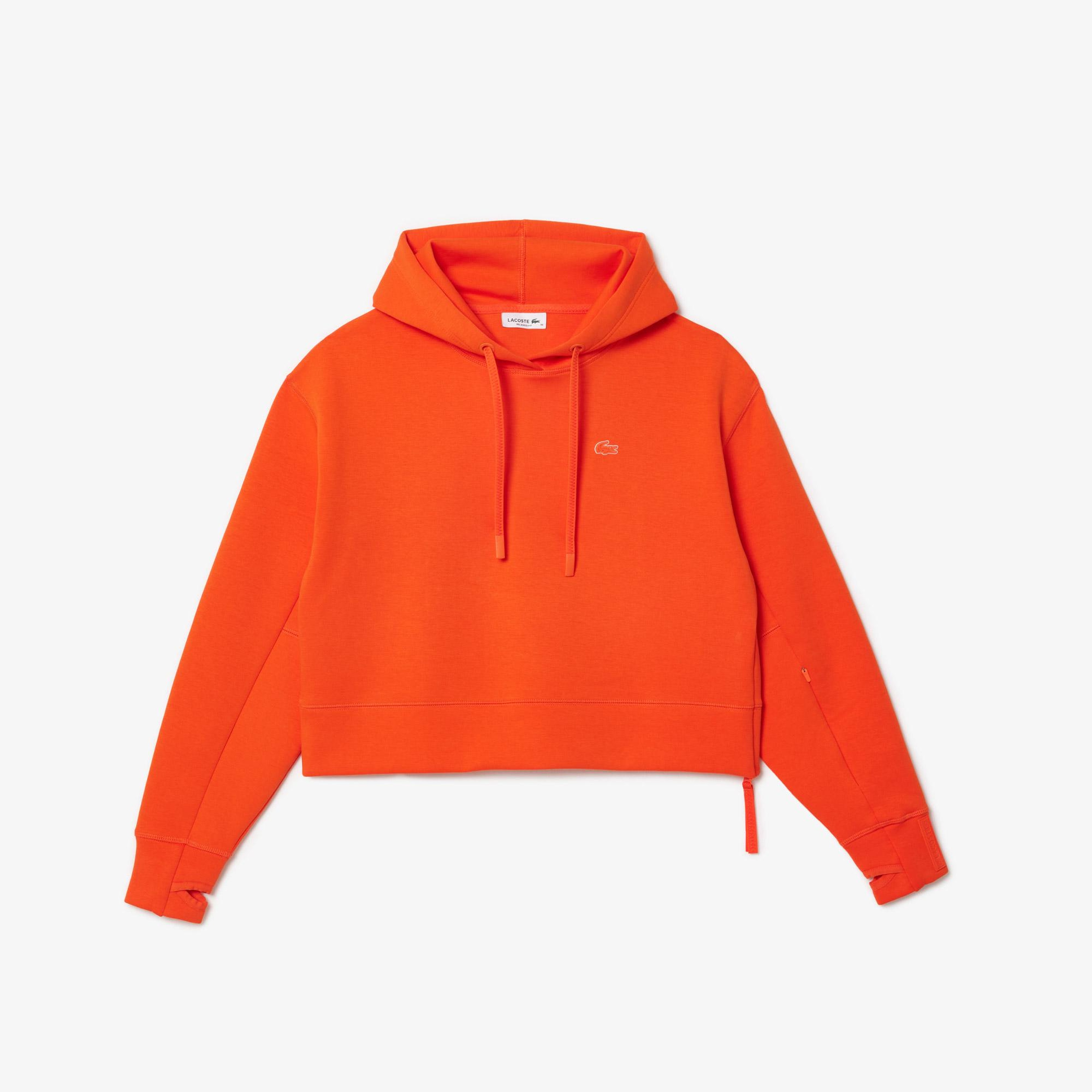 Kadın Relaxed Fit Kapüşonlu Turuncu Sweatshirt