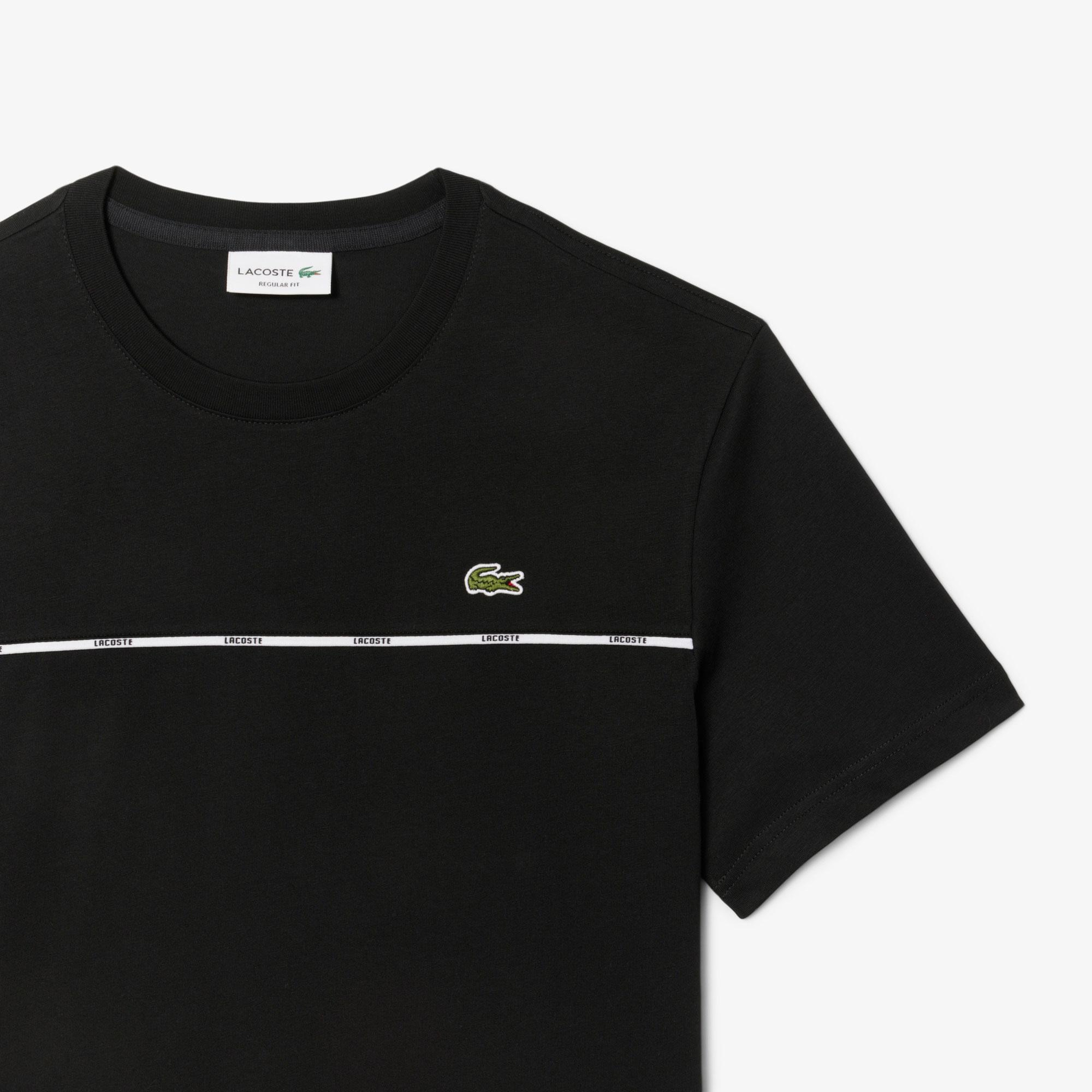 Erkek Regular Fit Bisiklet Yaka Baskılı Siyah T-Shirt