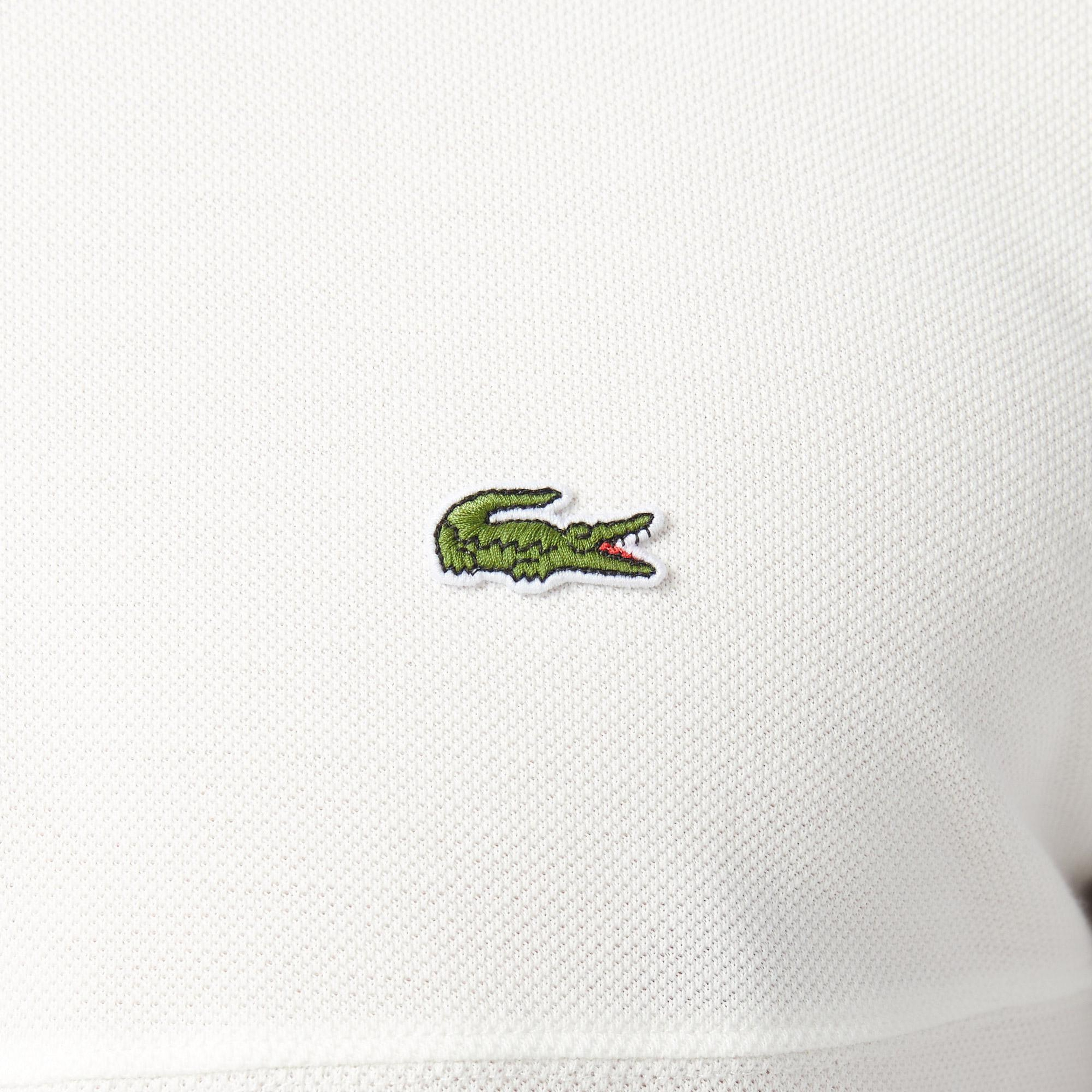 Erkek Regular Fit Renk Bloklu Beyaz Polo