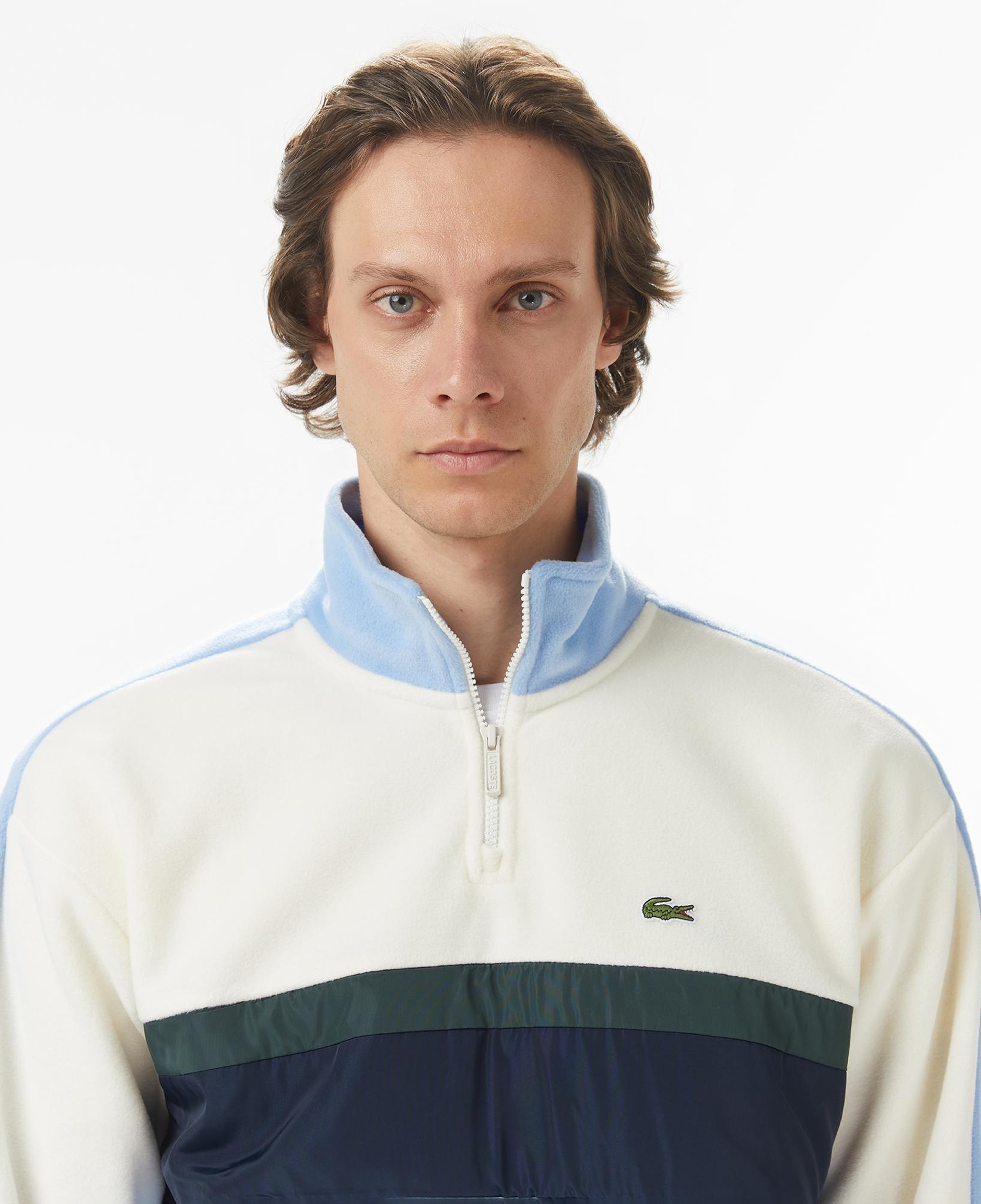 Erkek Loose Fit Renk Bloklu Açık Mavi Sweatshirt