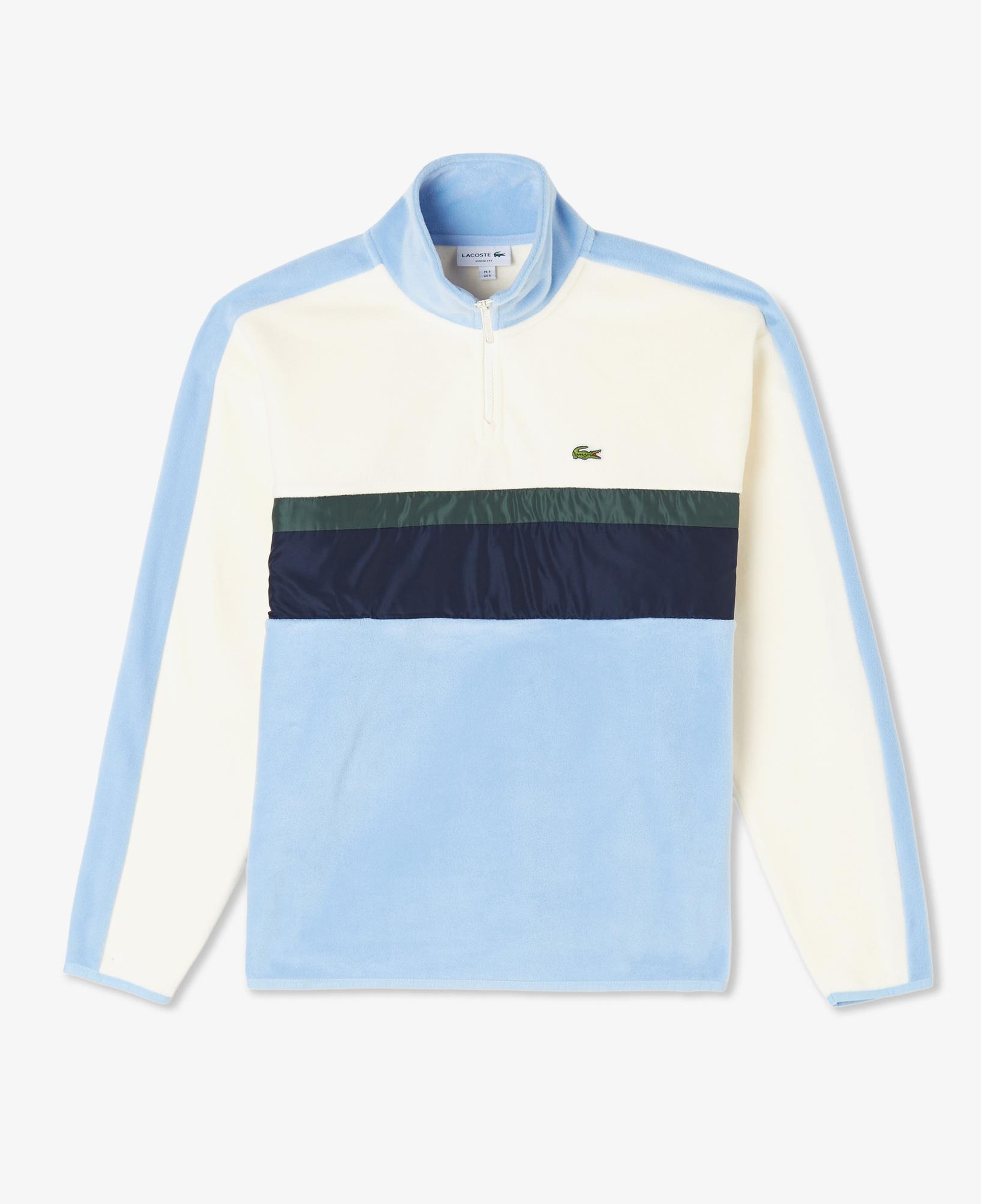 Erkek Loose Fit Renk Bloklu Açık Mavi Sweatshirt