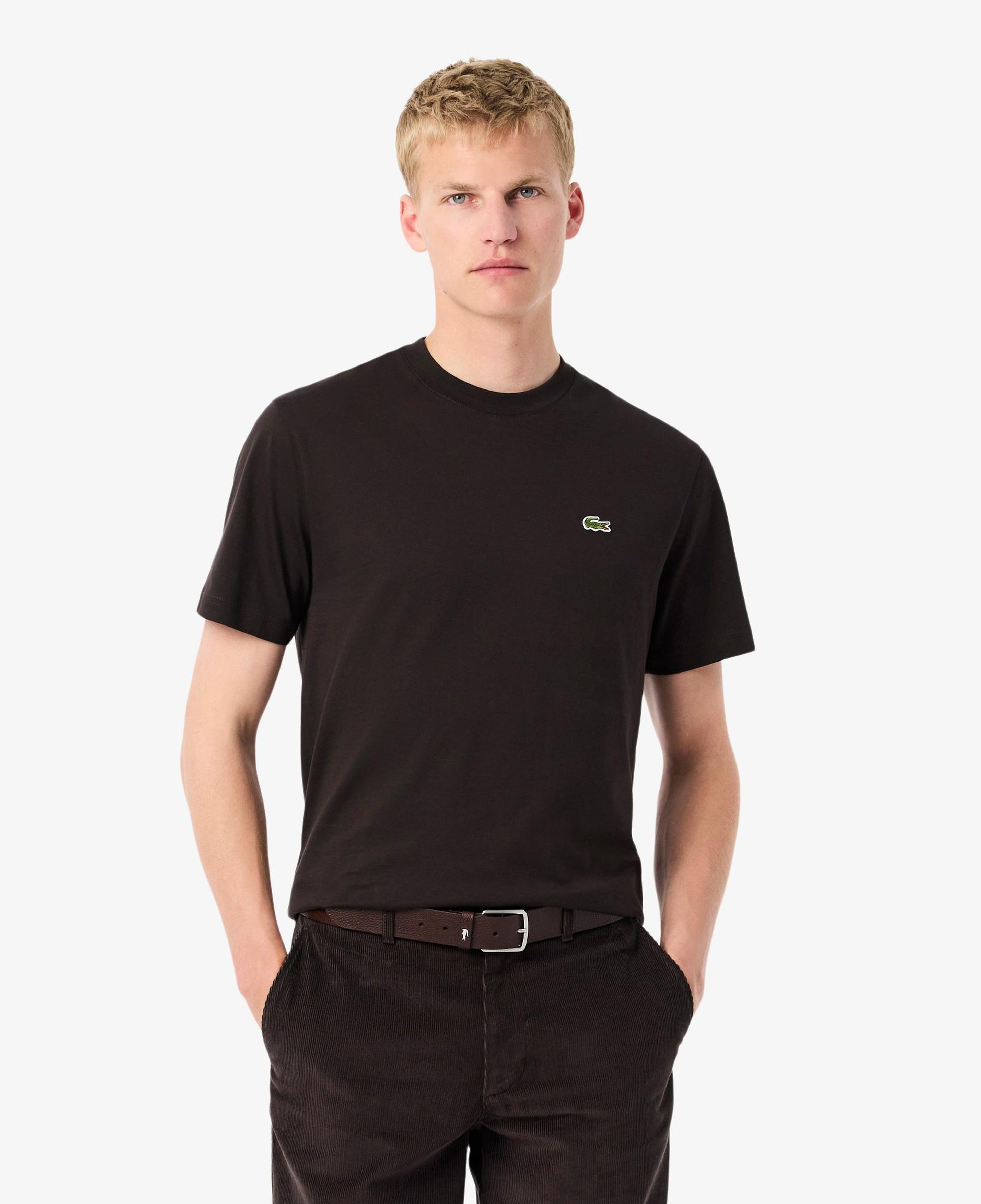 Erkek Classic Fit Bisiklet Yaka Kahverengi T-Shirt