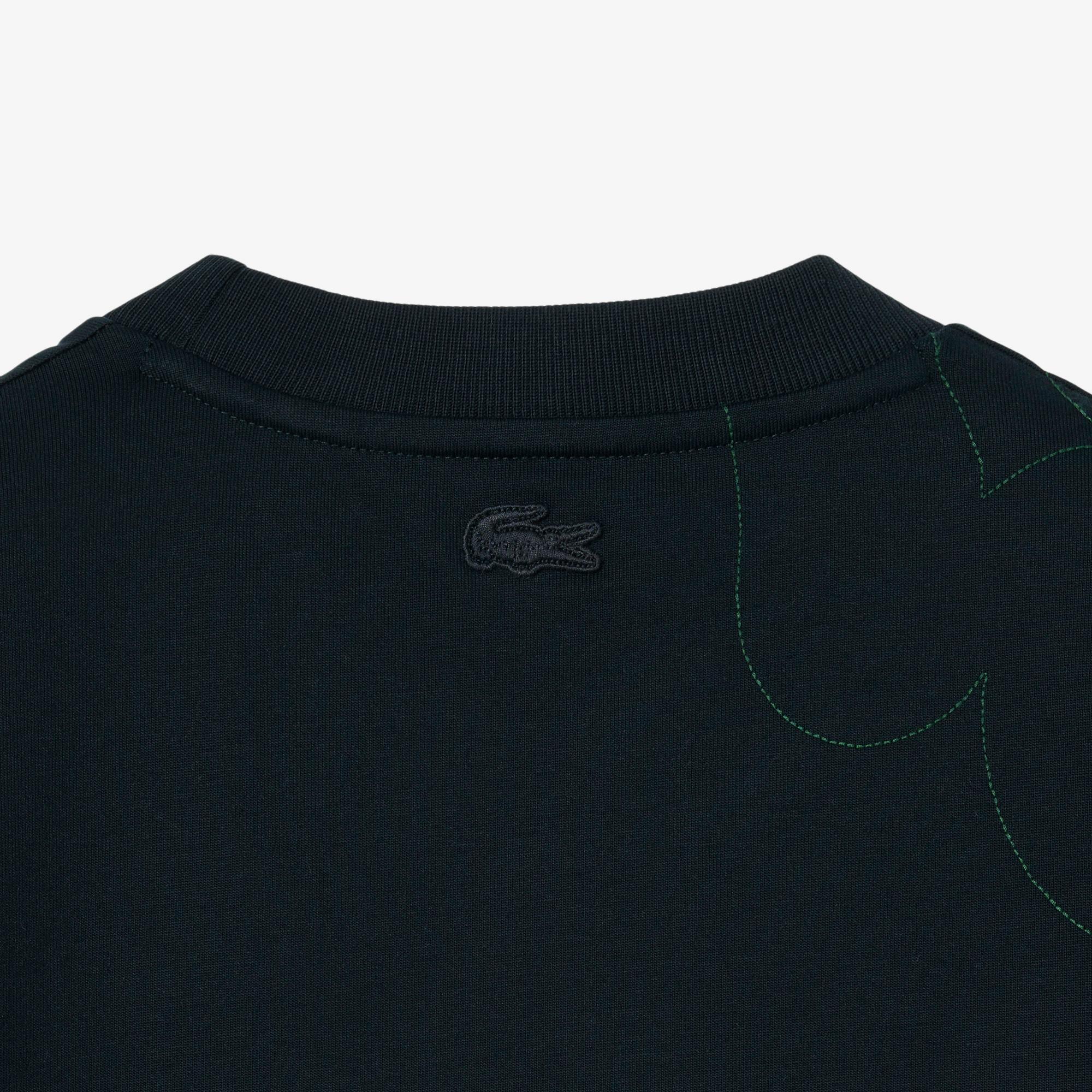 FW25 RUNWAY Erkek Relaxed Fit Bisiklet Yaka Baskılı Koyu Yeşil T-Shirt