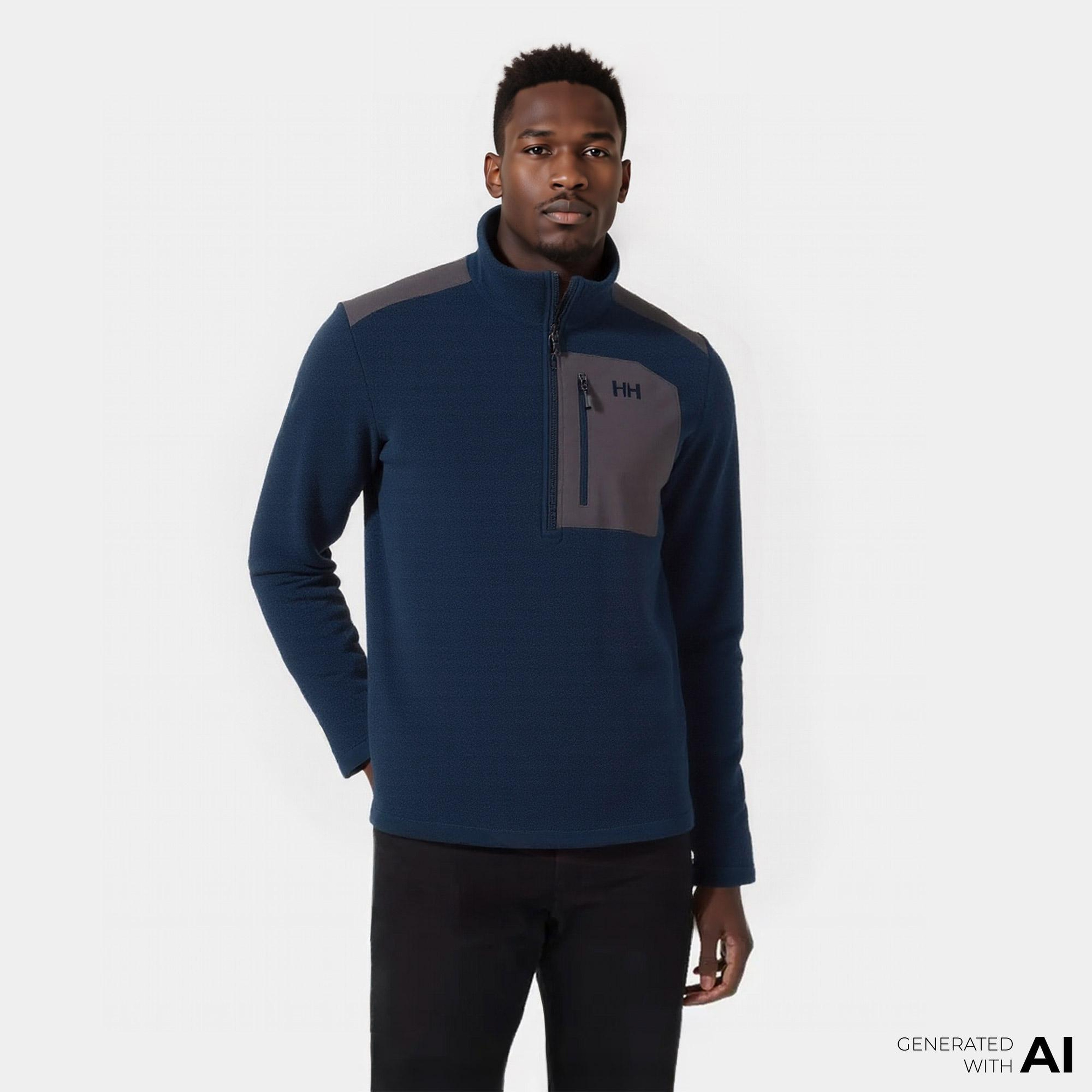 Helly Hansen Block Halfzip Erkek Lacivert Yarım Fermuarlı Polar