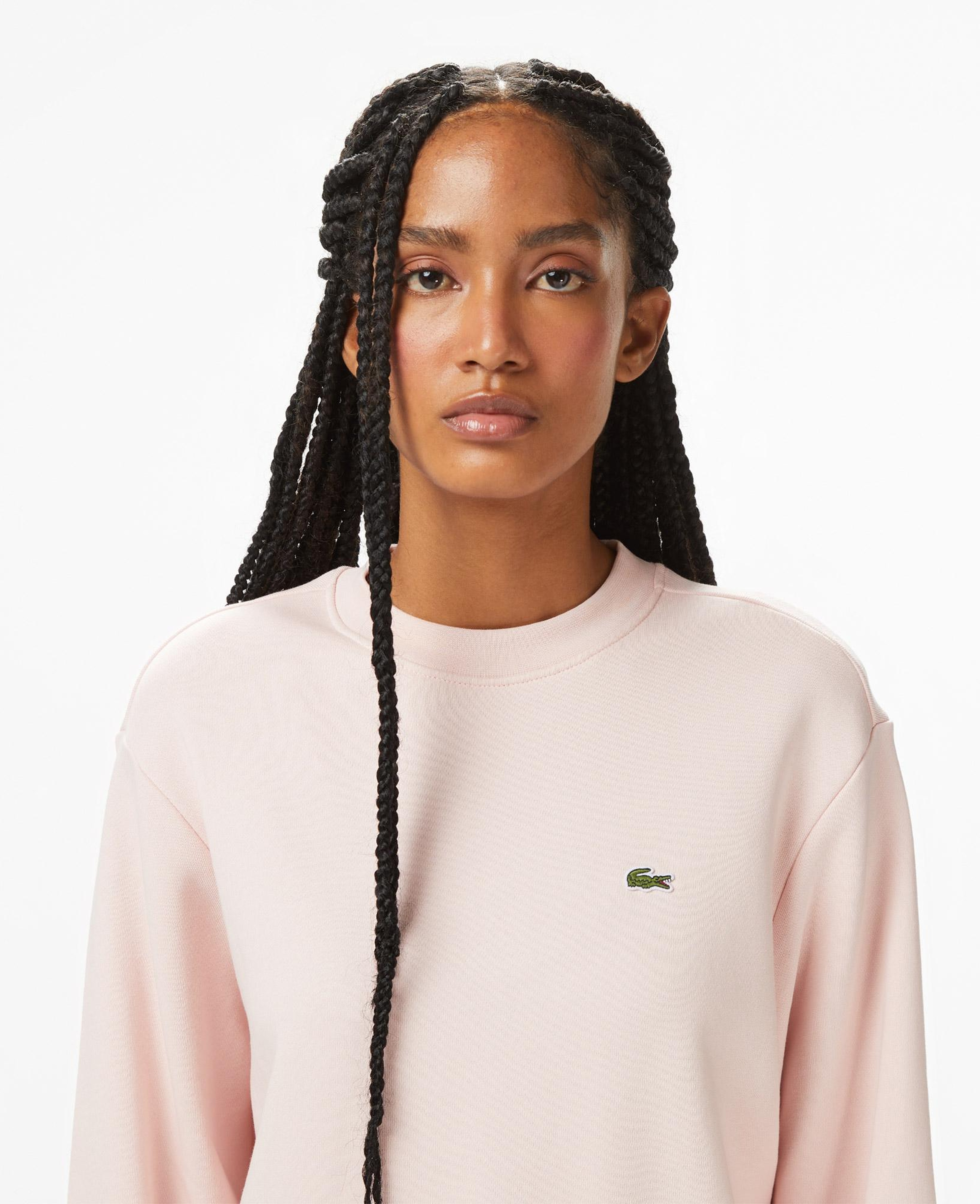 Kadın Relaxed Fit Bisiklet Yaka Pembe Sweatshirt