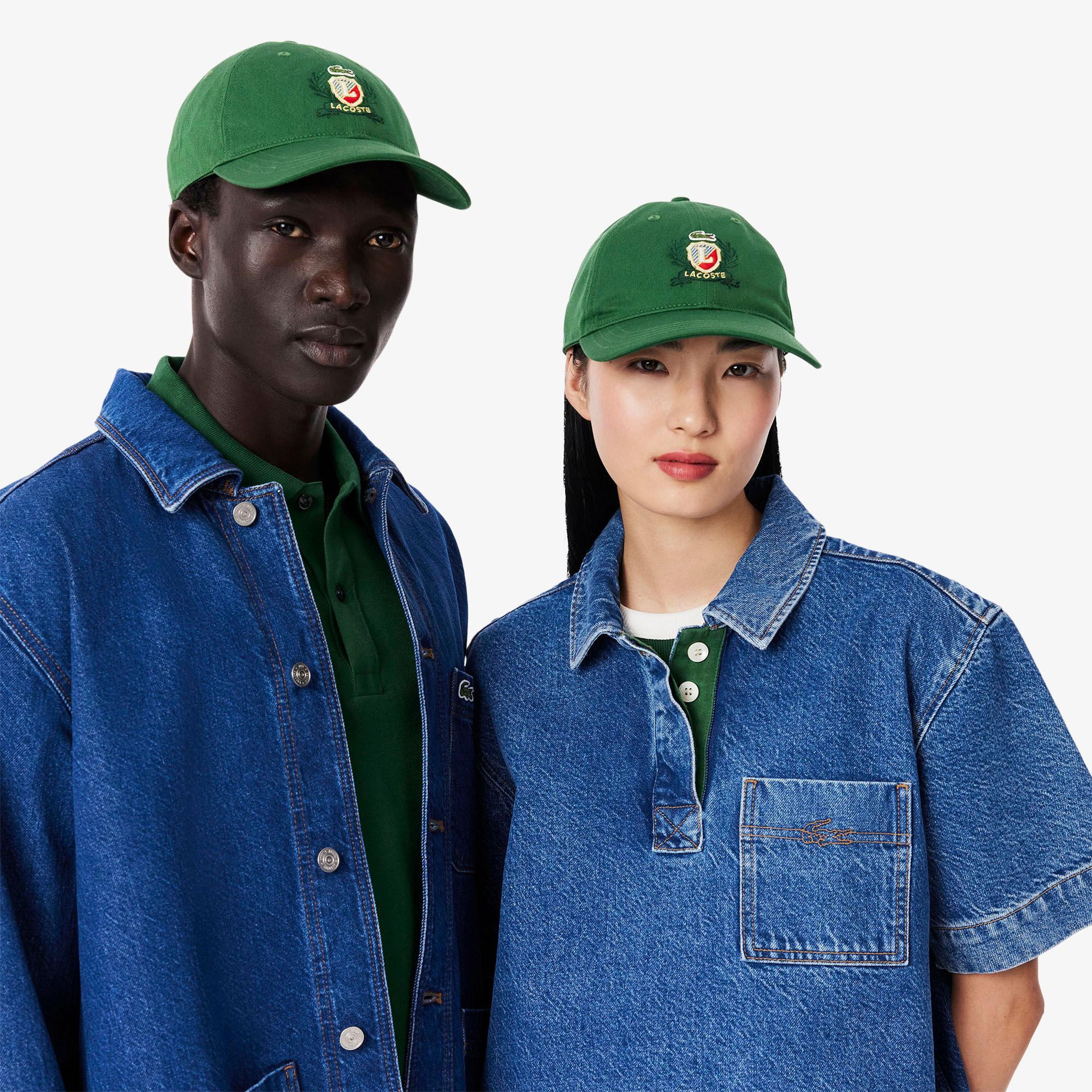 Unisex Baskılı Koyu Yeşil Şapka
