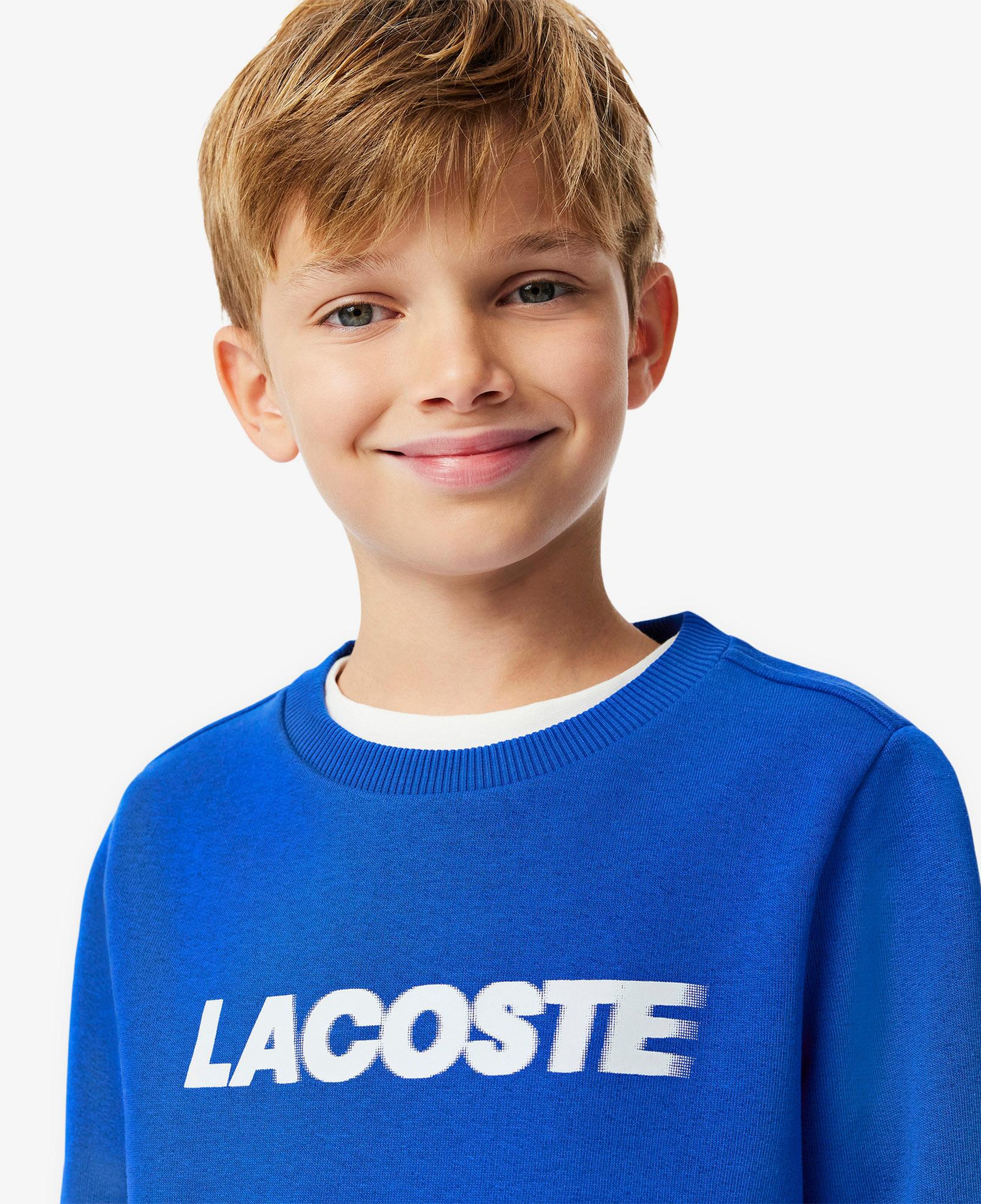 Erkek Çocuk Baskılı Mavi Sweatshirt