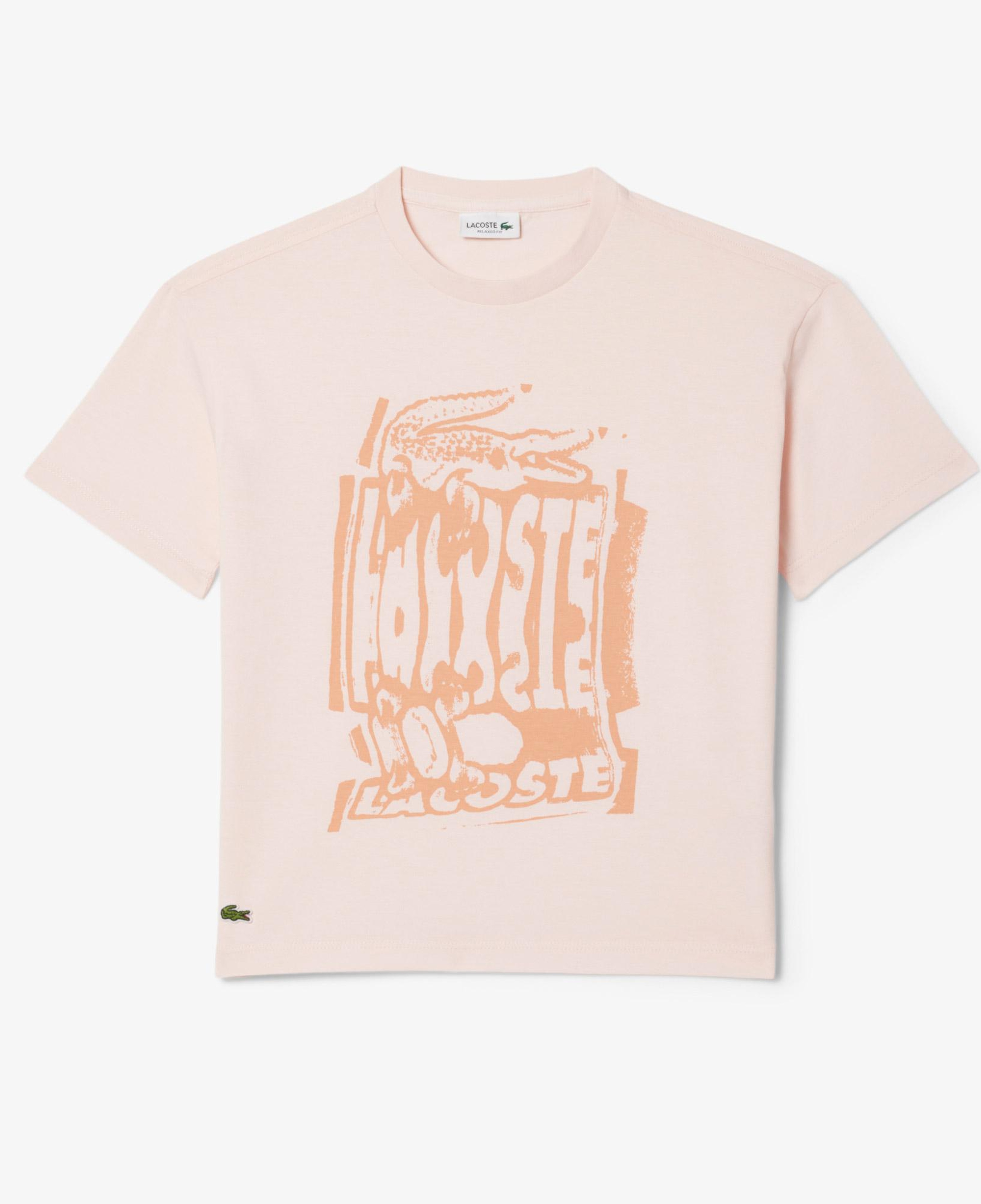 Çocuk Bisiklet Yaka Baskılı Açık Pembe T-Shirt