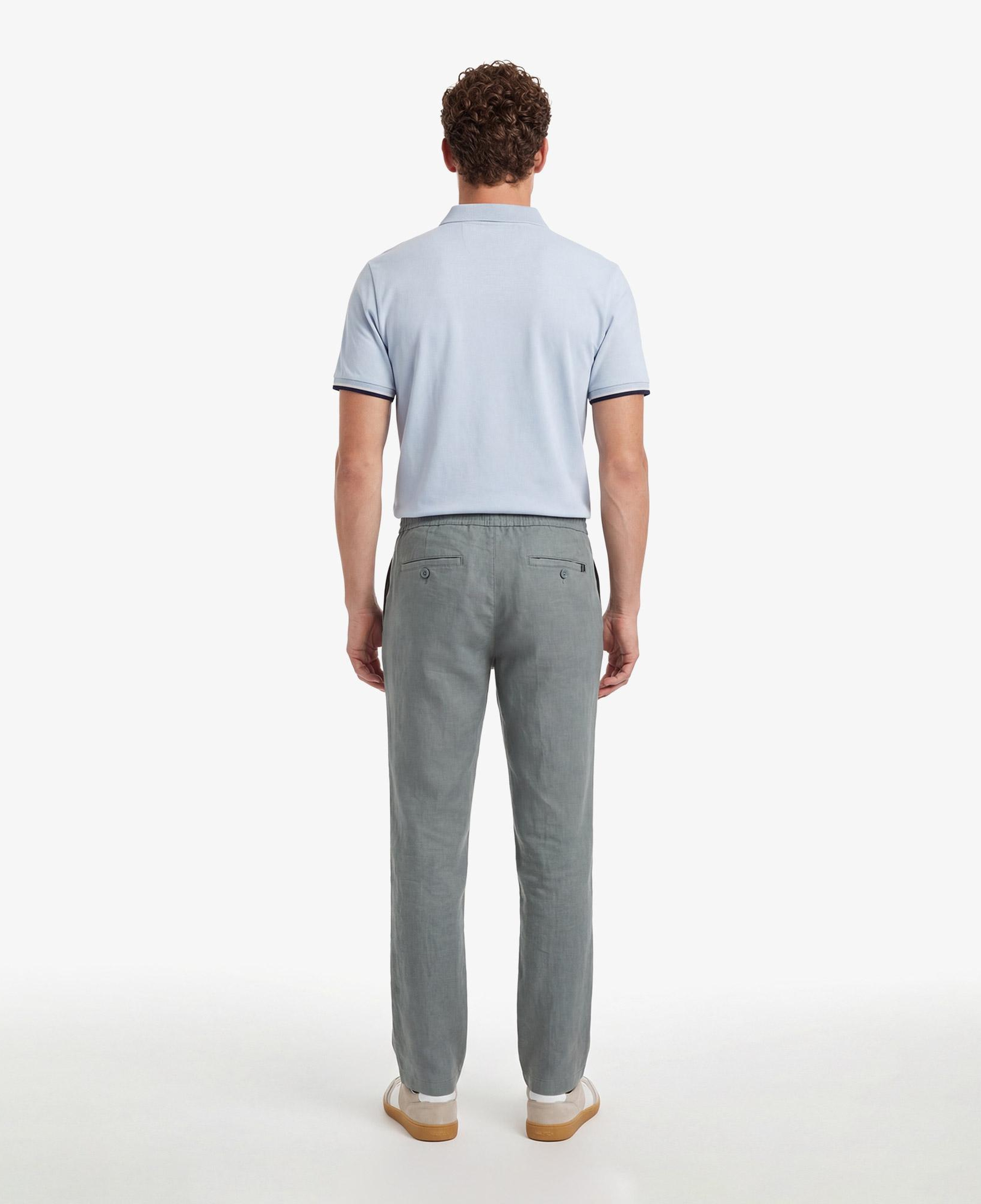 Nautica Erkek Yeşil Regular Fit Keten Pantolon