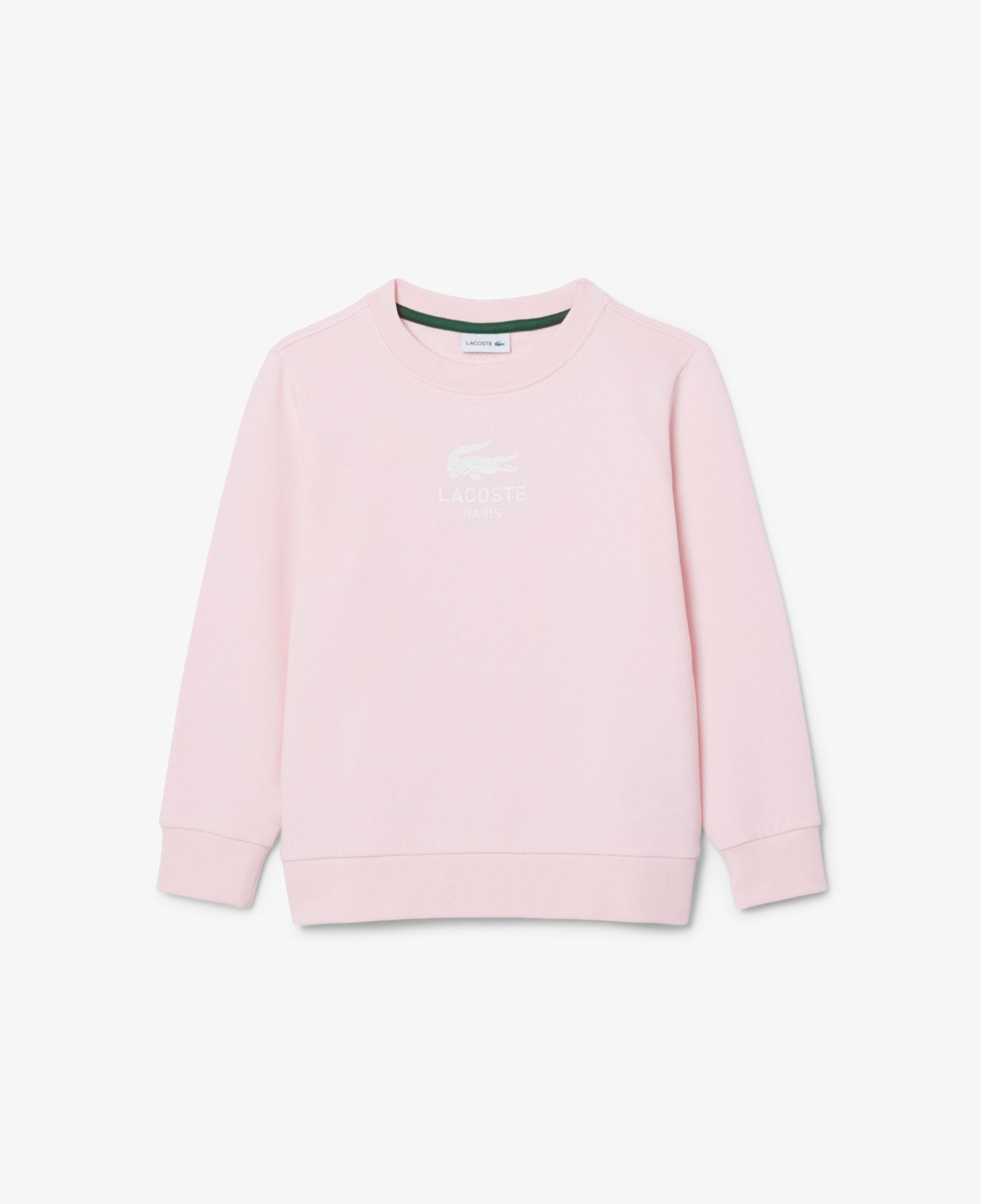 Çocuk Bisiklet Yaka Açık Pembe Sweatshirt