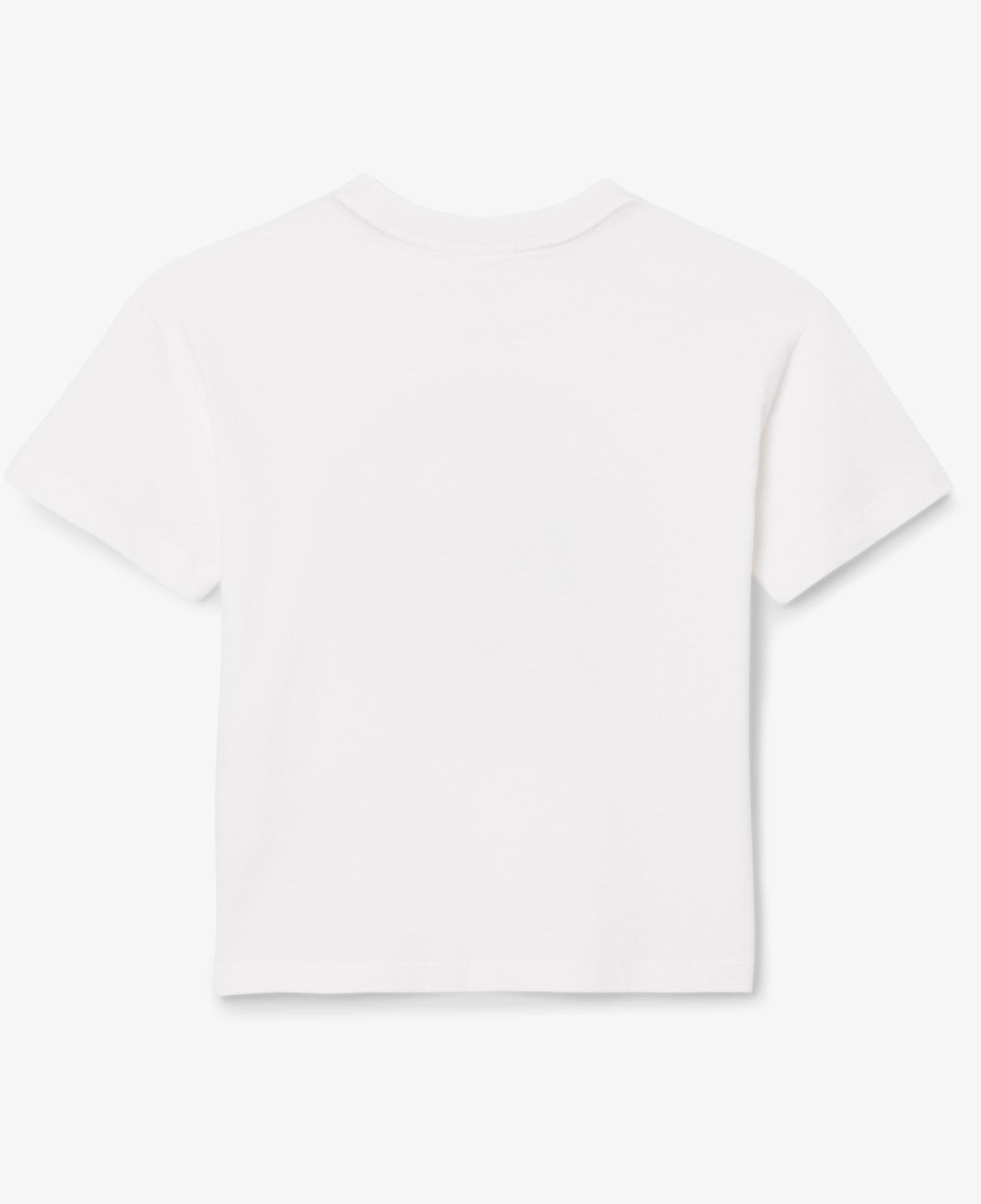 Çocuk Bisiklet Yaka Baskılı Beyaz T-Shirt