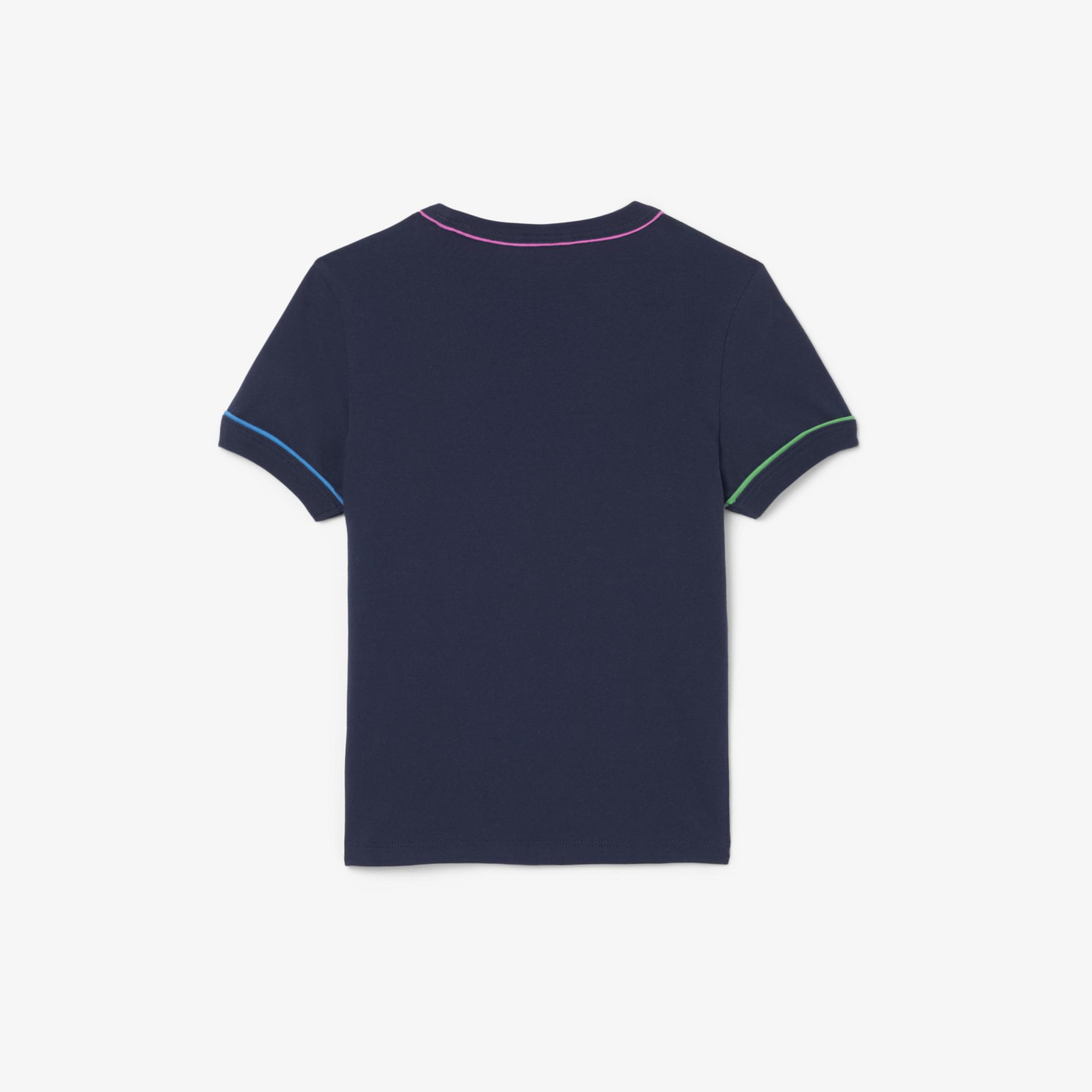 Çocuk Bisiklet Yaka Lacivert T-Shirt