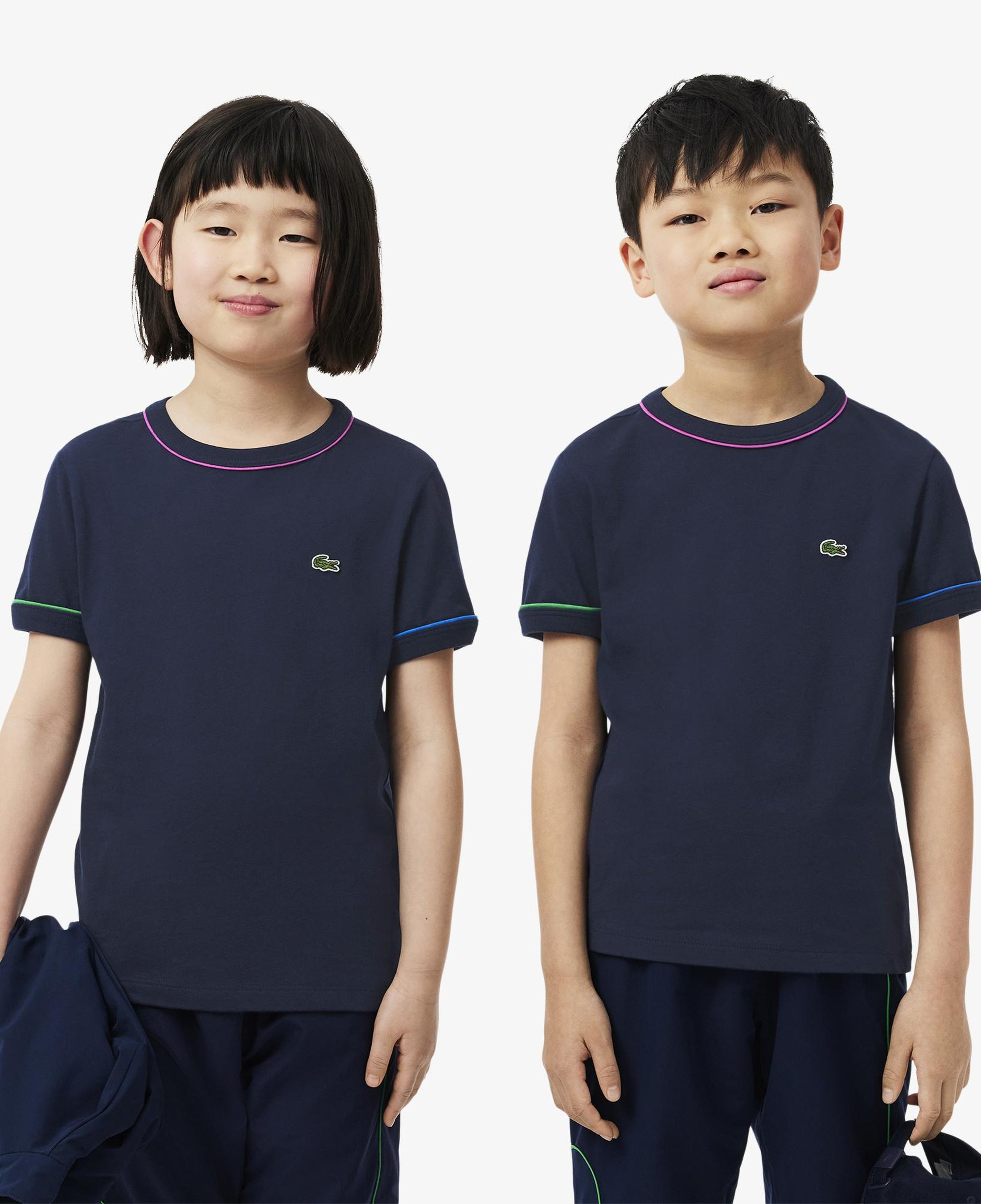 Çocuk Bisiklet Yaka Lacivert T-Shirt