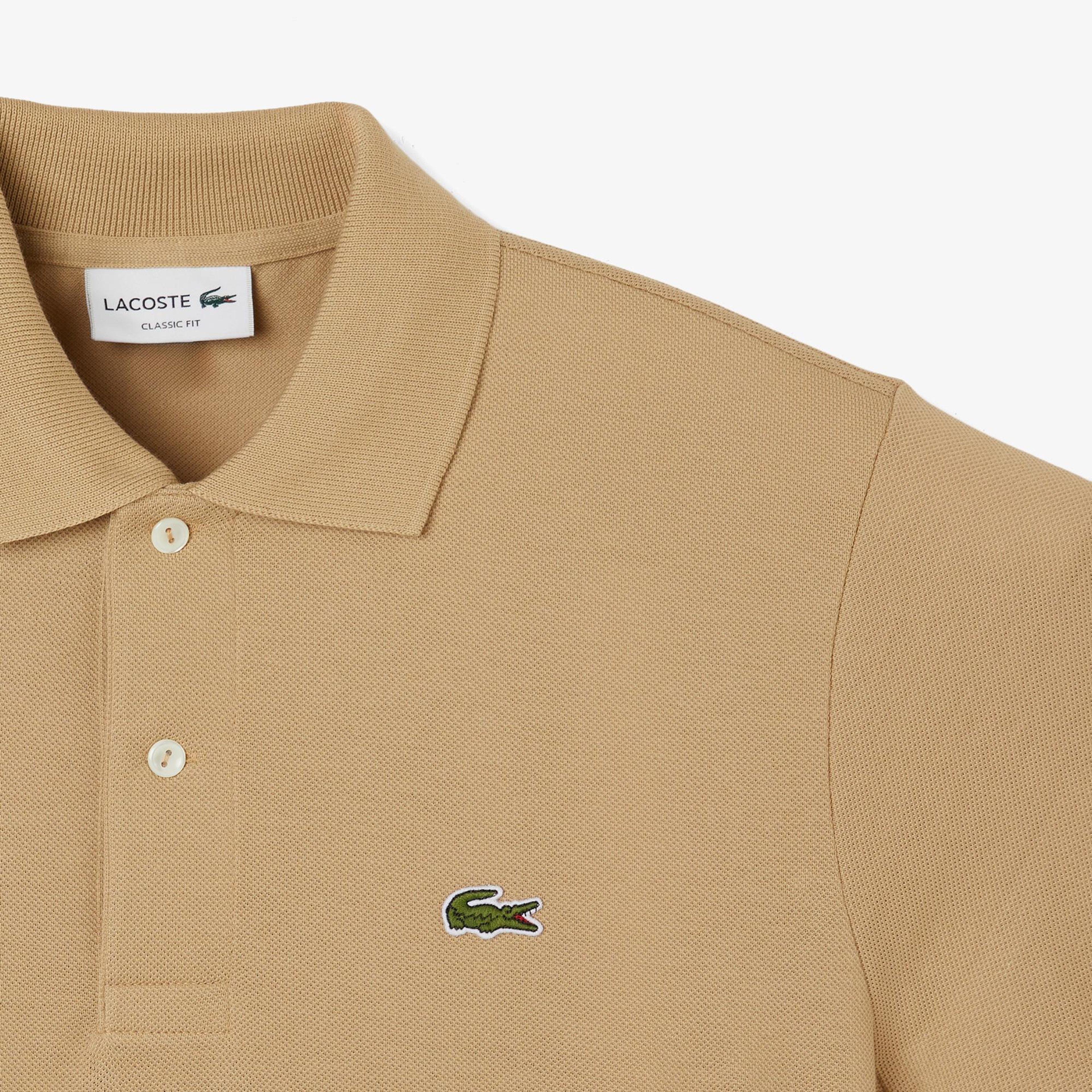 L.12.12 Erkek Classic Fit Açık Kahverengi Polo