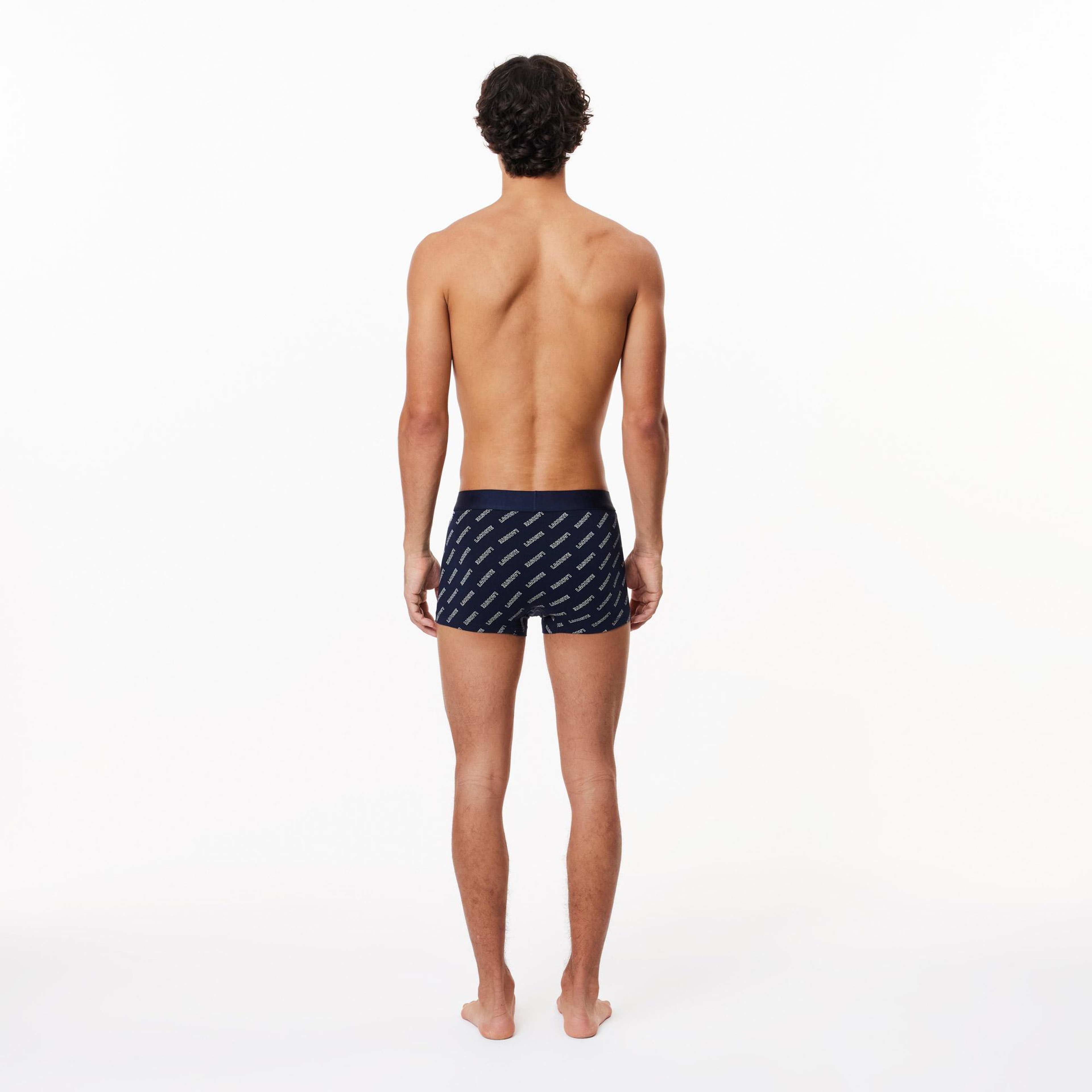 Lacoste Erkek Baskılı 3'lü Lacivert Boxer