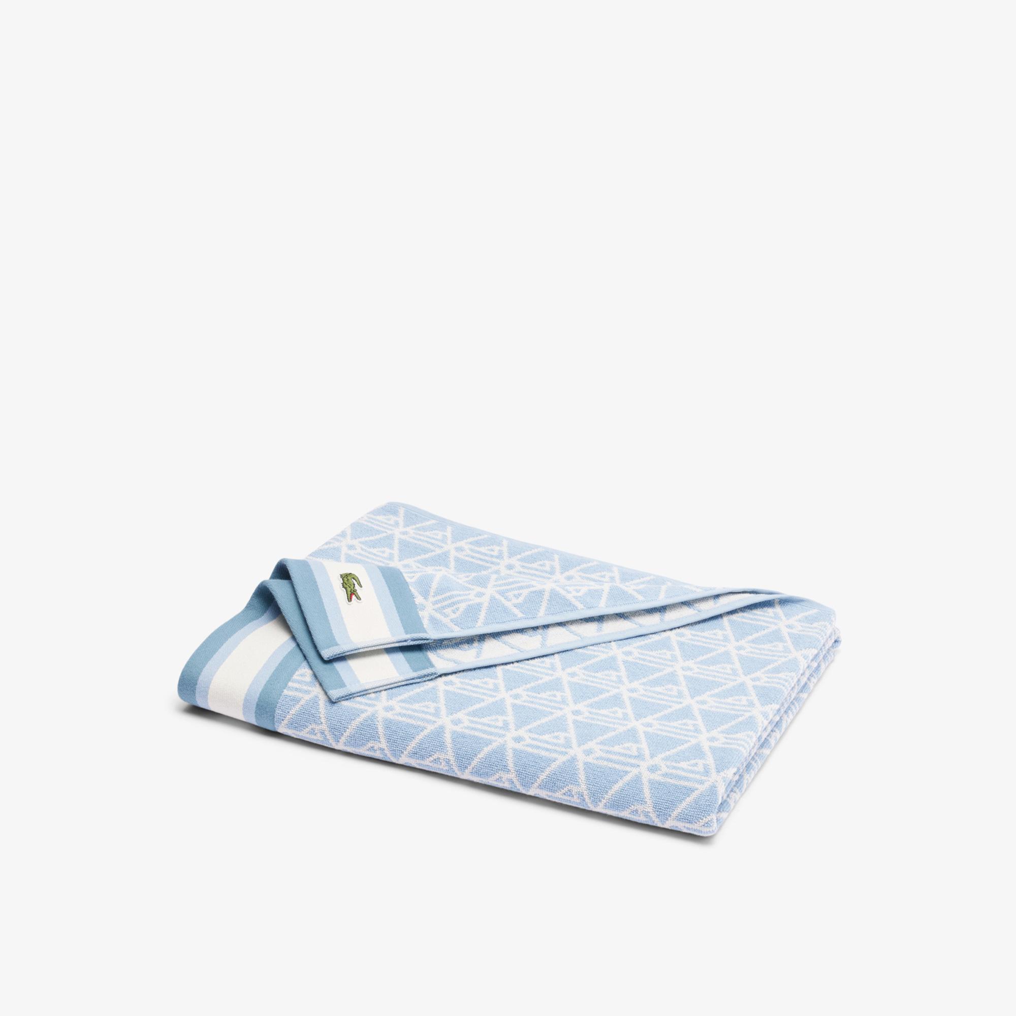 Unisex Monogram Mavi Plaj Havlusu