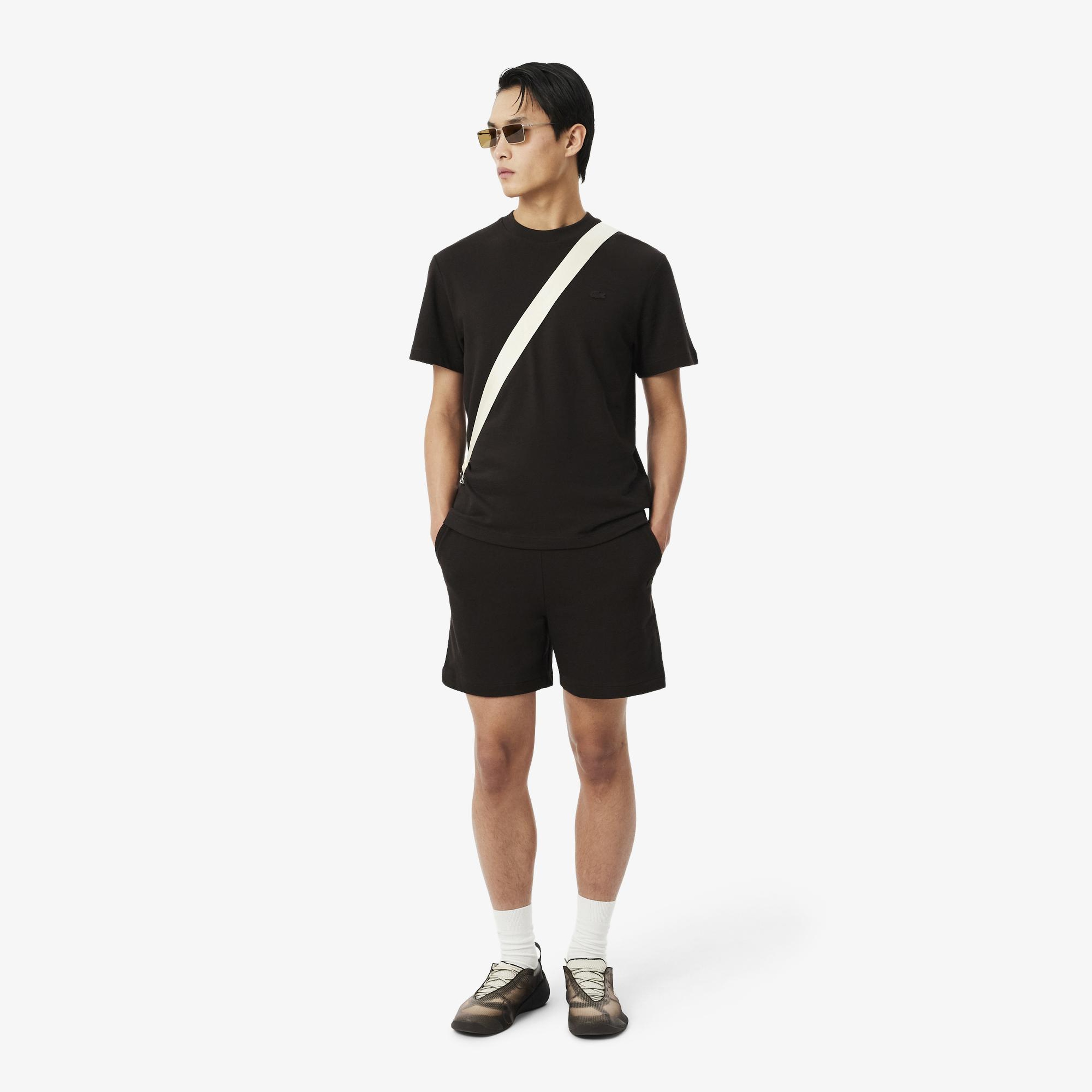 Erkek Classic Fit Bisiklet Yaka Kahverengi T-Shirt