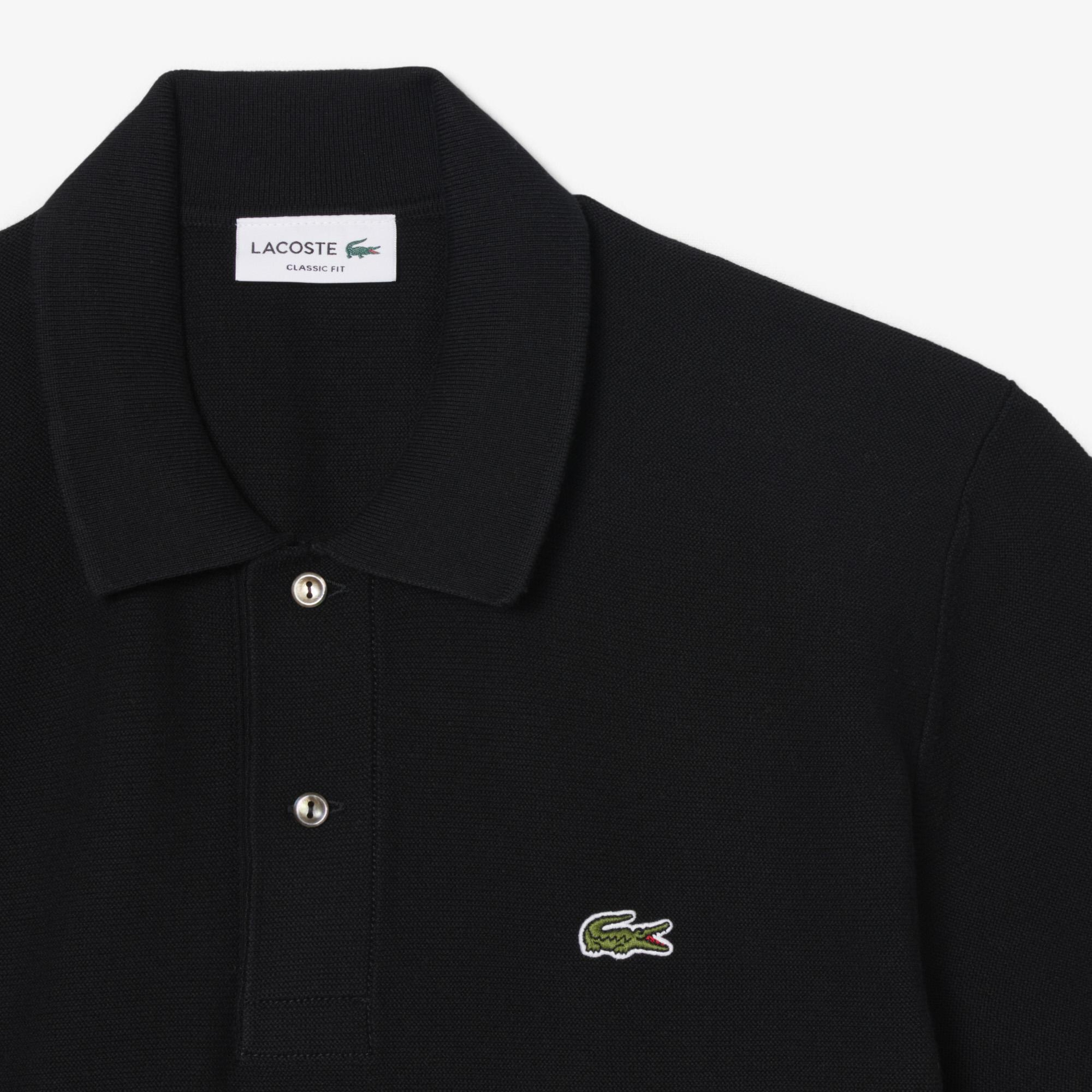 Erkek Classic Fit Kısa Kollu Polo Yaka Siyah Triko