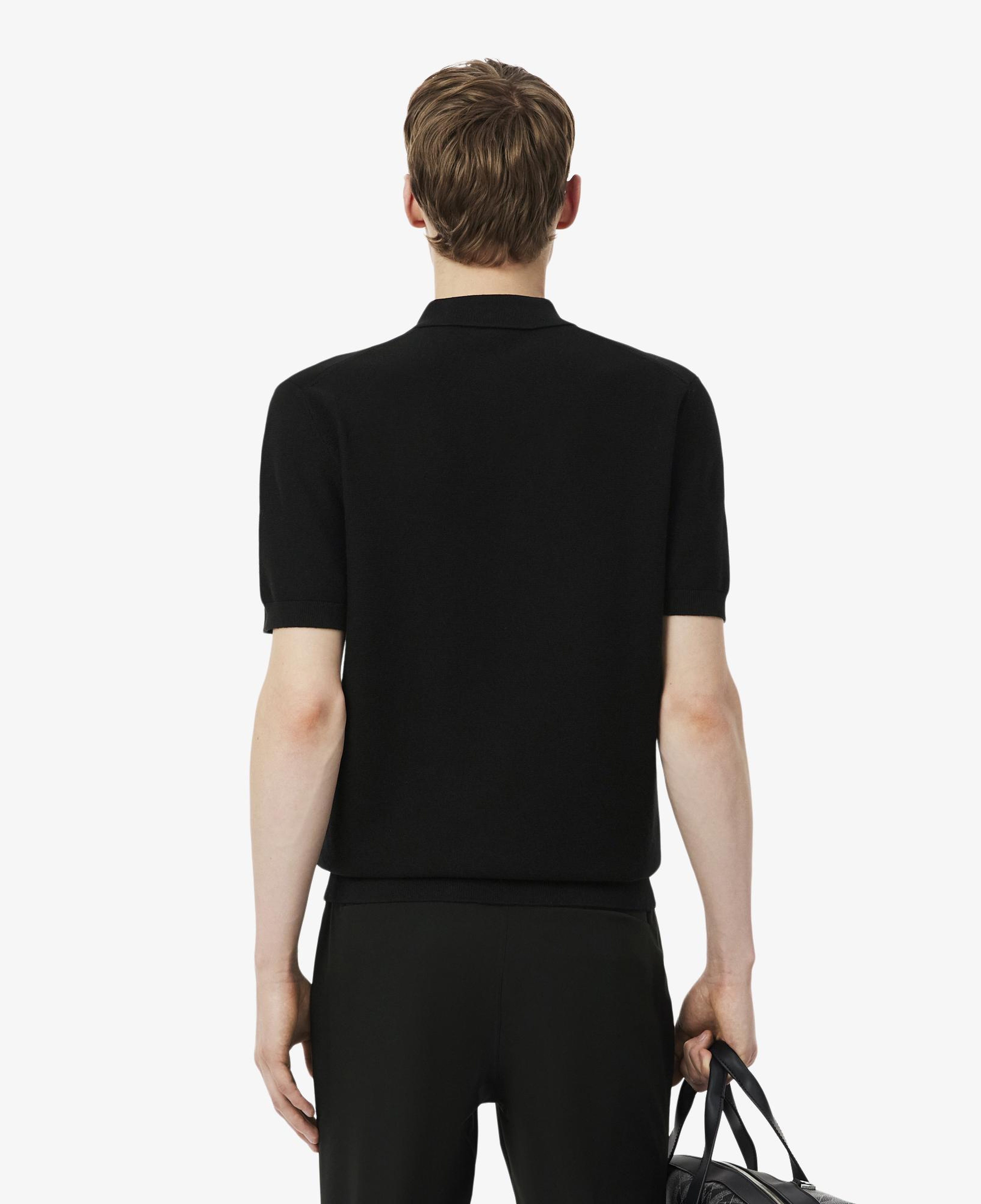 Erkek Classic Fit Kısa Kollu Polo Yaka Siyah Triko