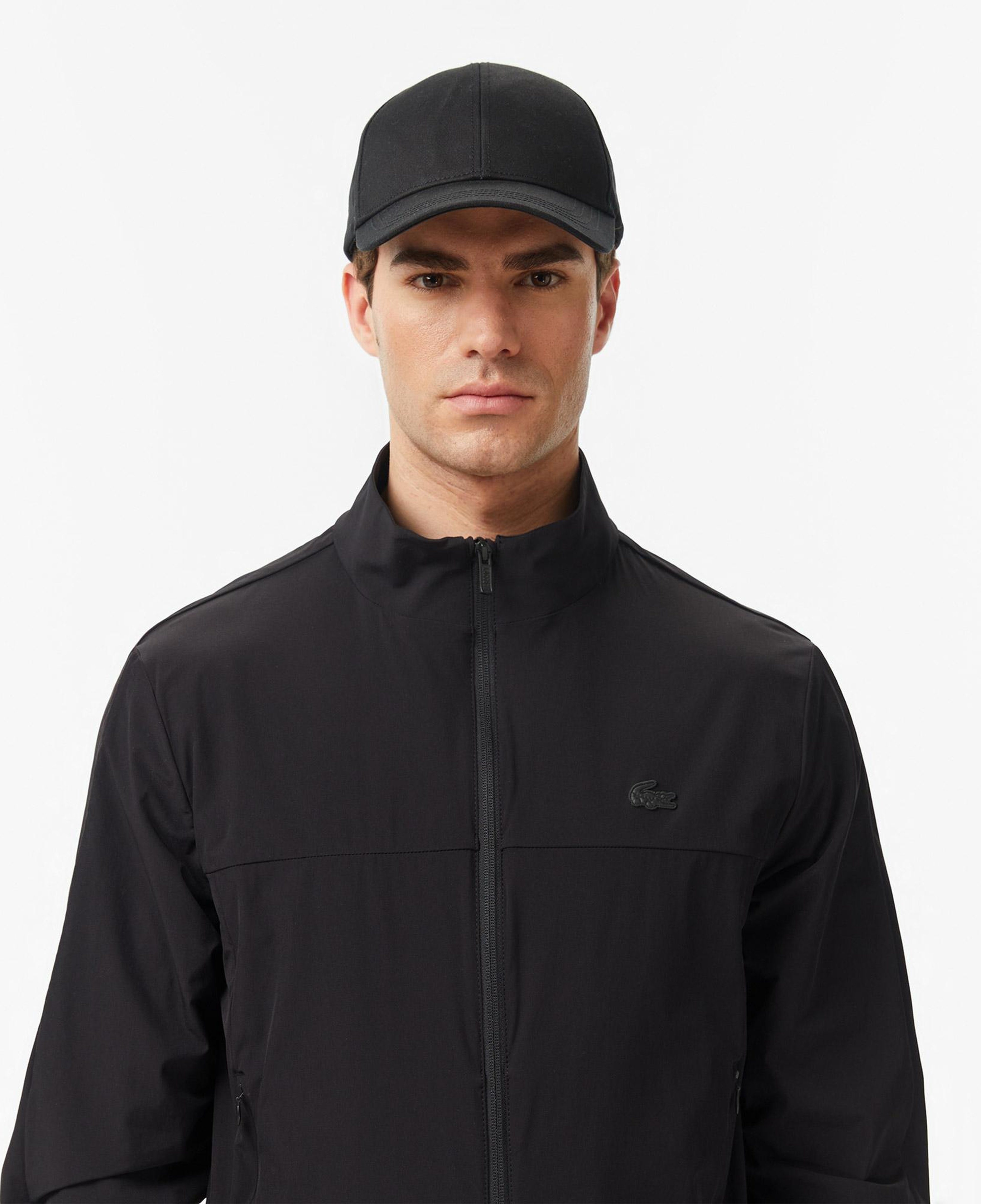 Erkek Regular Fit Dik Yaka Siyah Mont