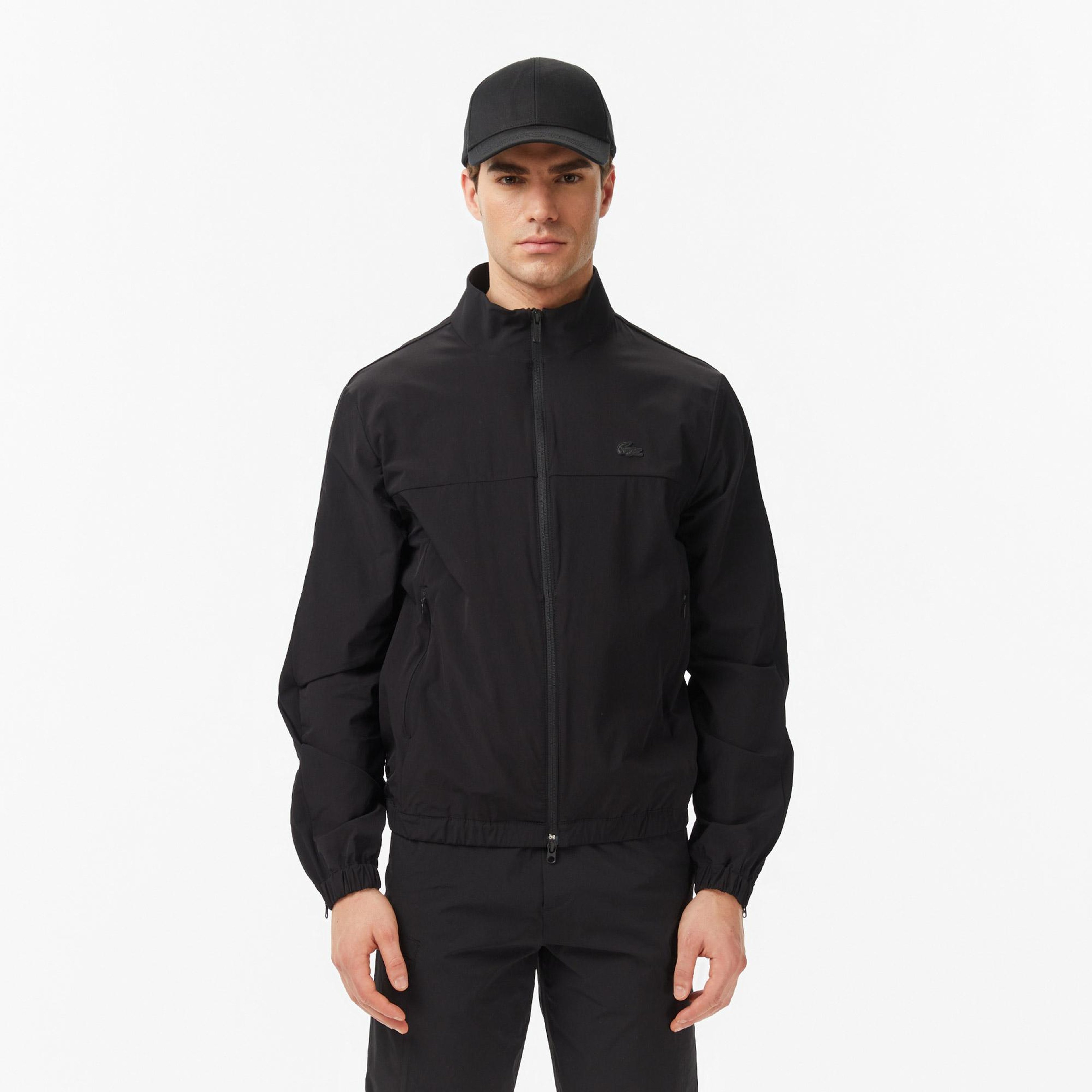 Erkek Regular Fit Dik Yaka Siyah Mont