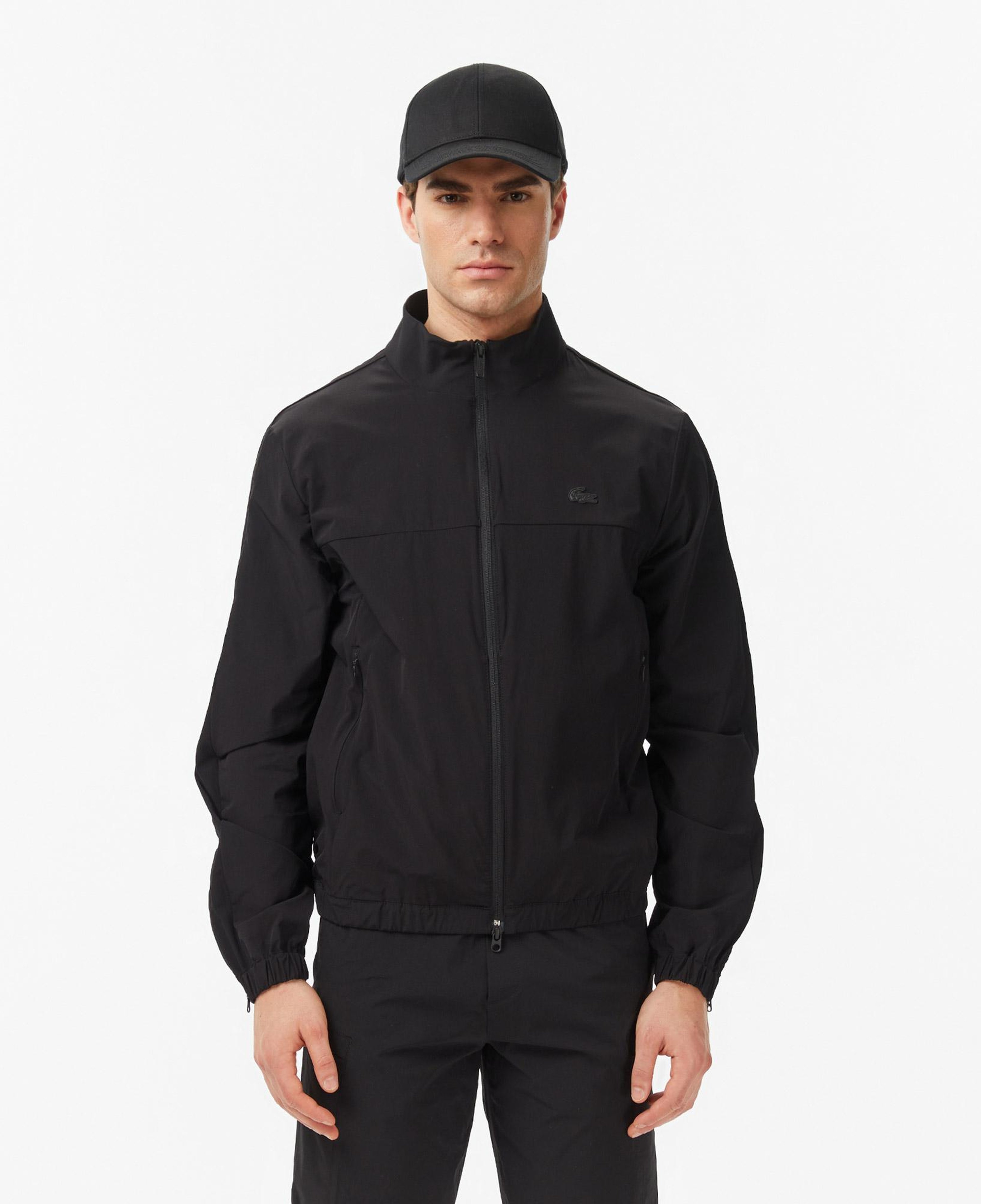 Erkek Regular Fit Dik Yaka Siyah Mont