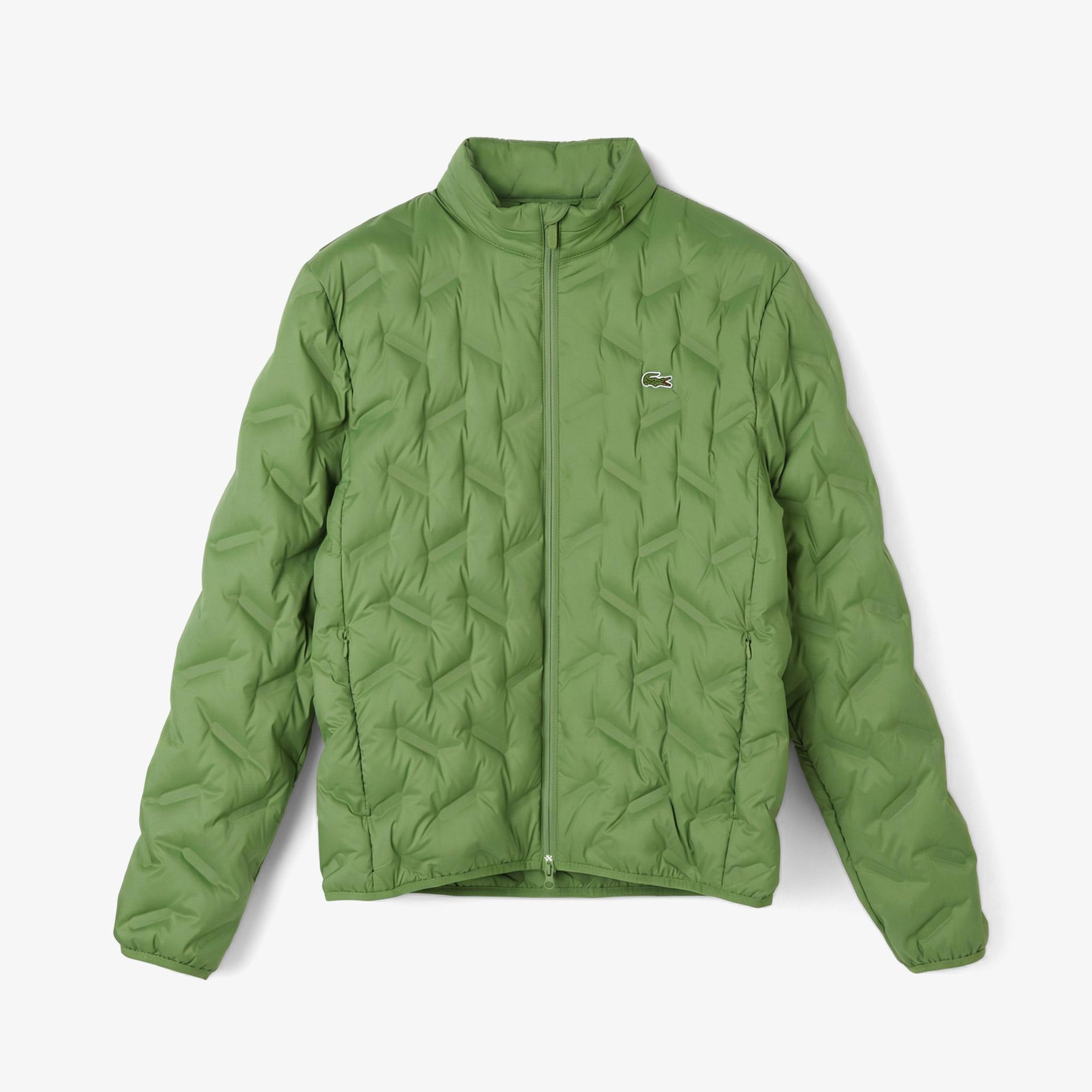 Erkek Regular Fit Kapüşonlu Kapitone Yeşil Mont