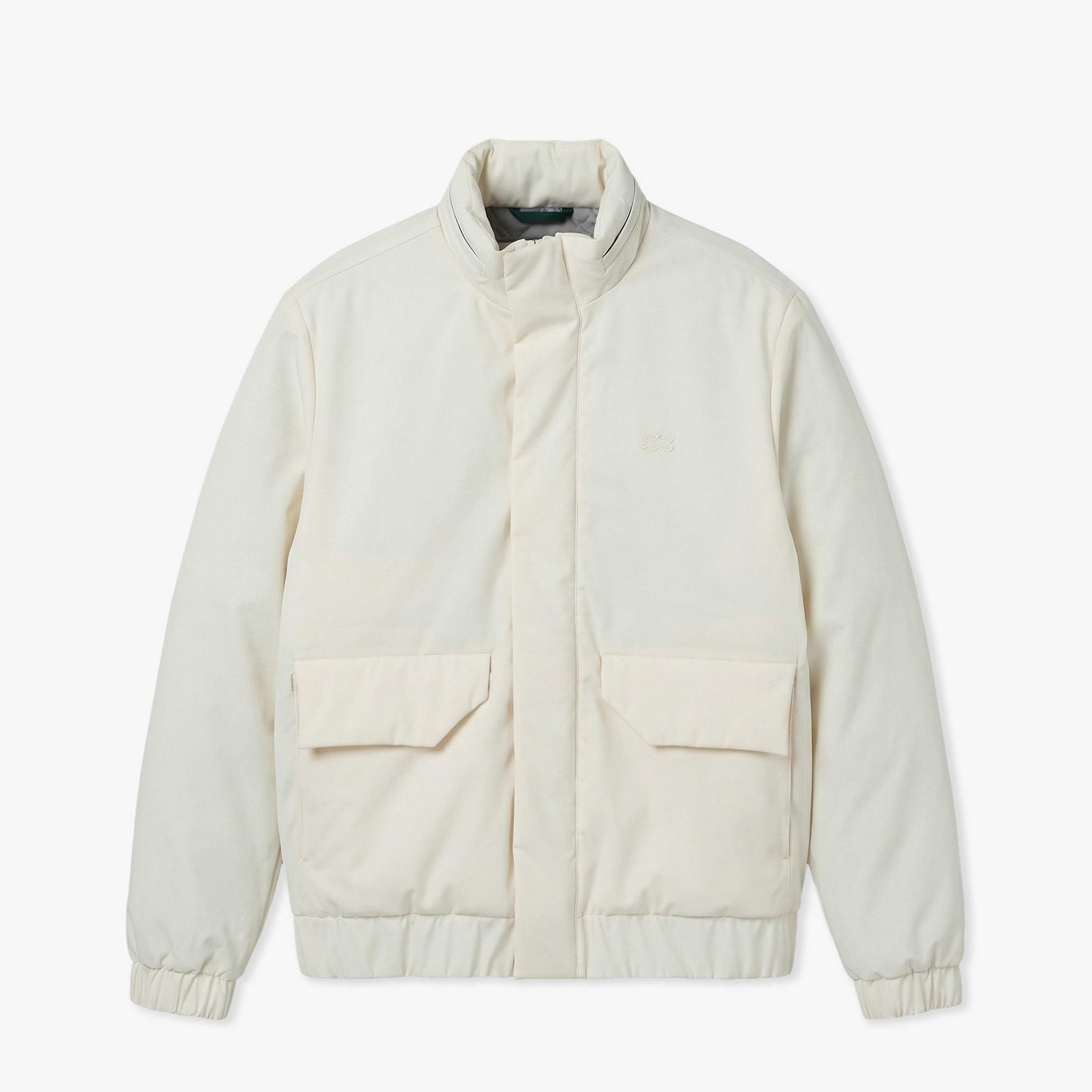 Erkek Relaxed Fit Dik Yaka Krem Mont
