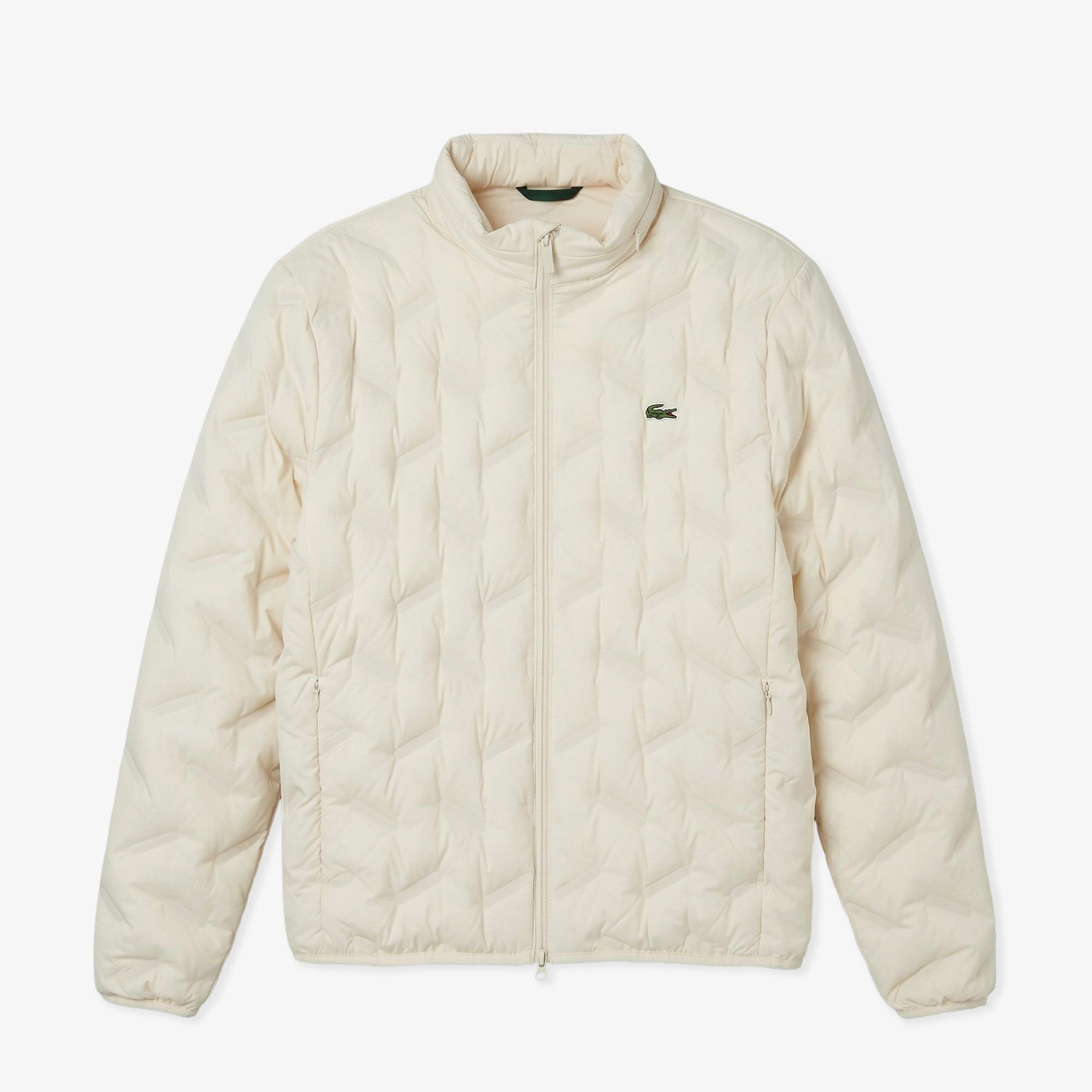 Erkek Regular Fit Kapüşonlu Kapitone Krem Mont