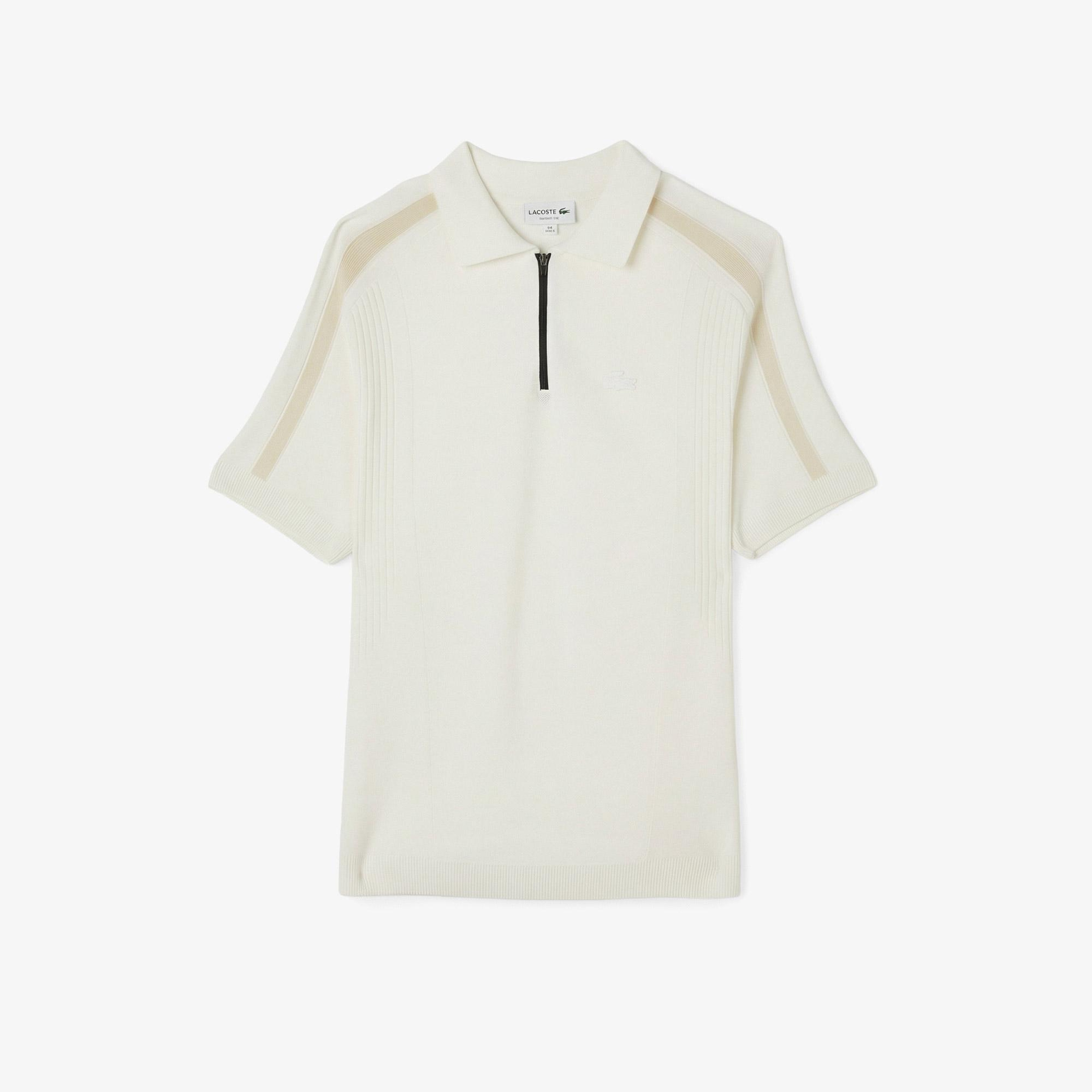 Erkek Classic Fit Kısa Kollu Polo Yaka Krem Triko