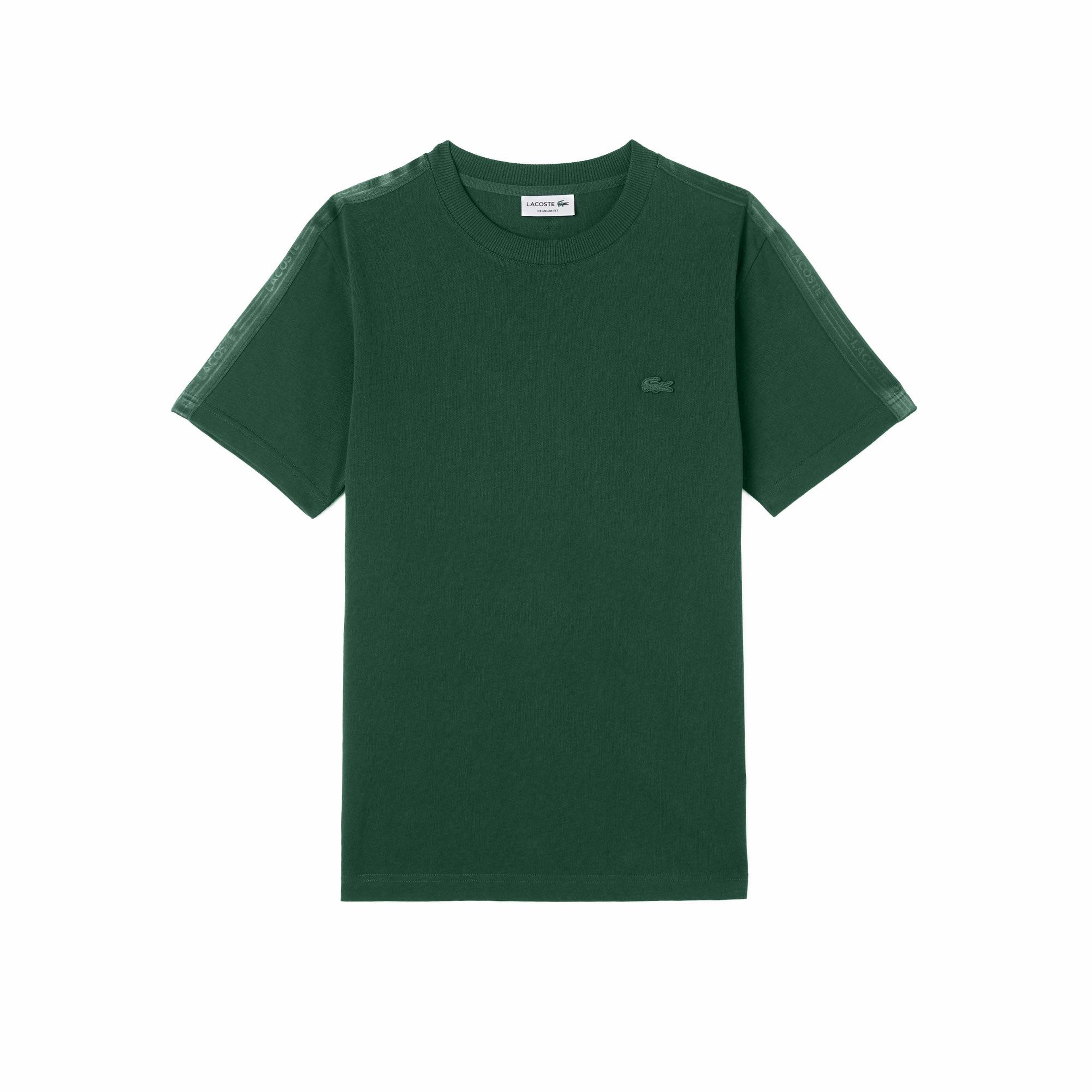 Erkek Regular Fit Bisiklet Yaka Koyu Yeşil T-Shirt