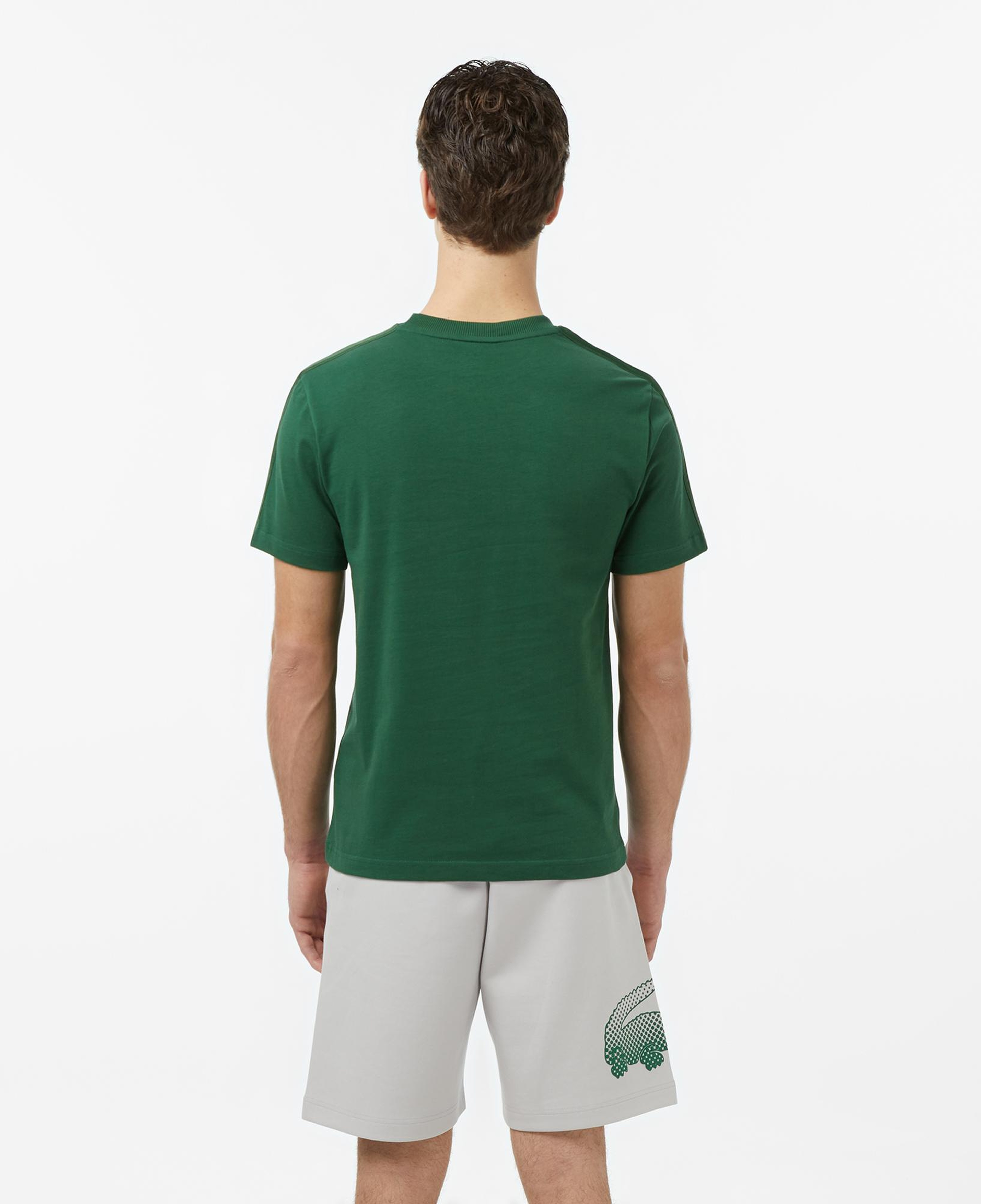 Erkek Regular Fit Bisiklet Yaka Koyu Yeşil T-Shirt