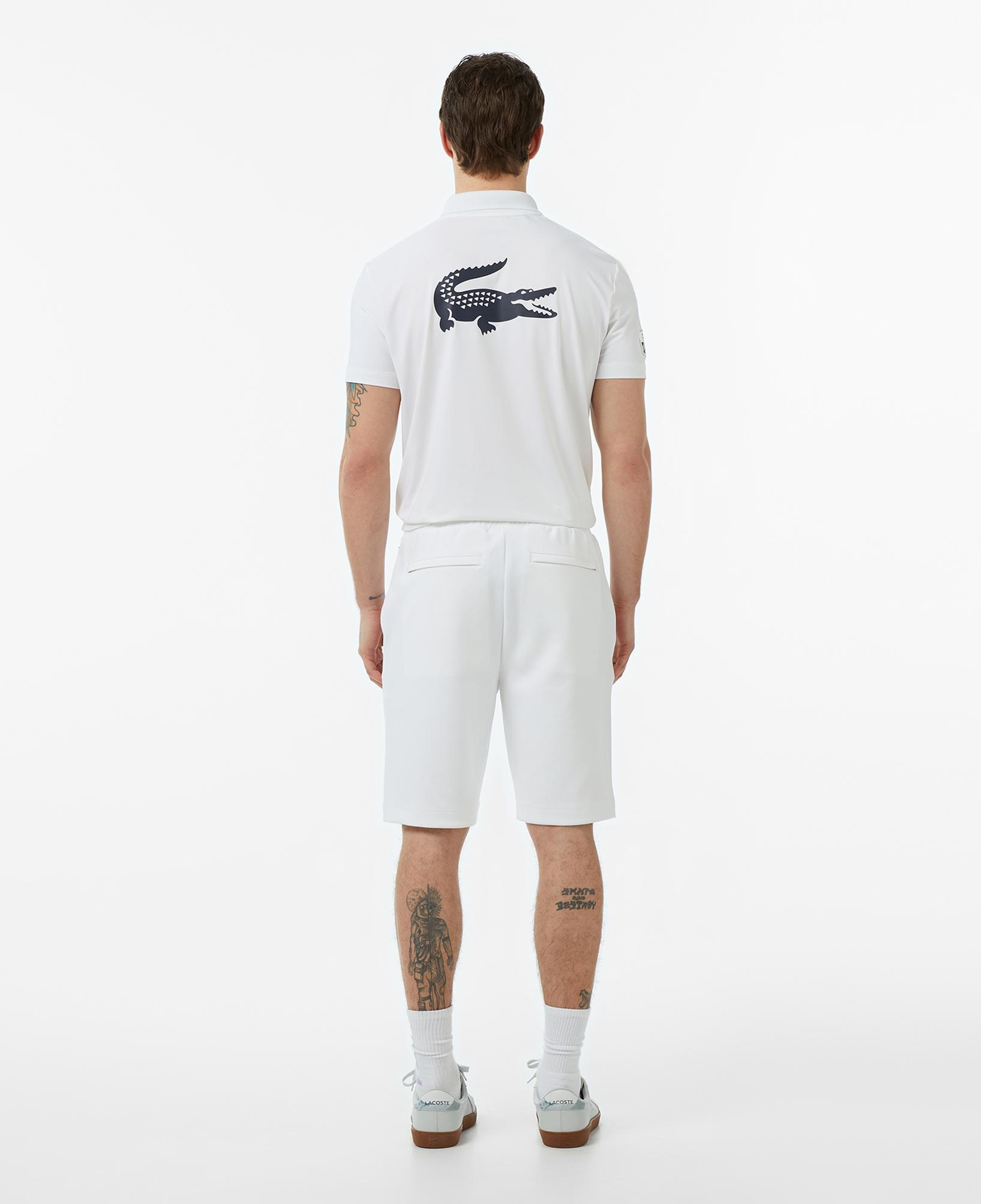 Erkek Regular Fit Beyaz Şort