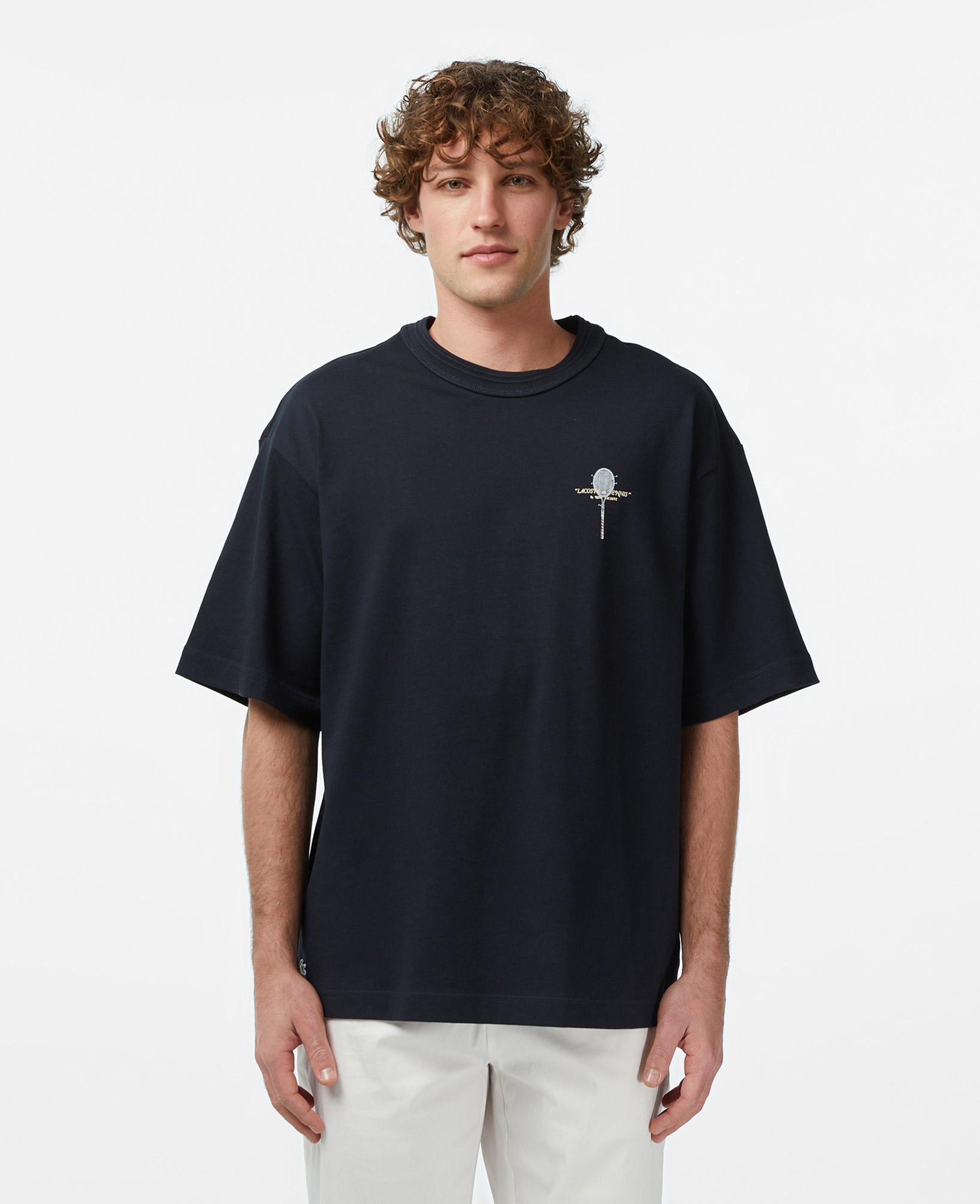 Erkek Loose Fit Bisiklet Yaka Siyah T-Shirt