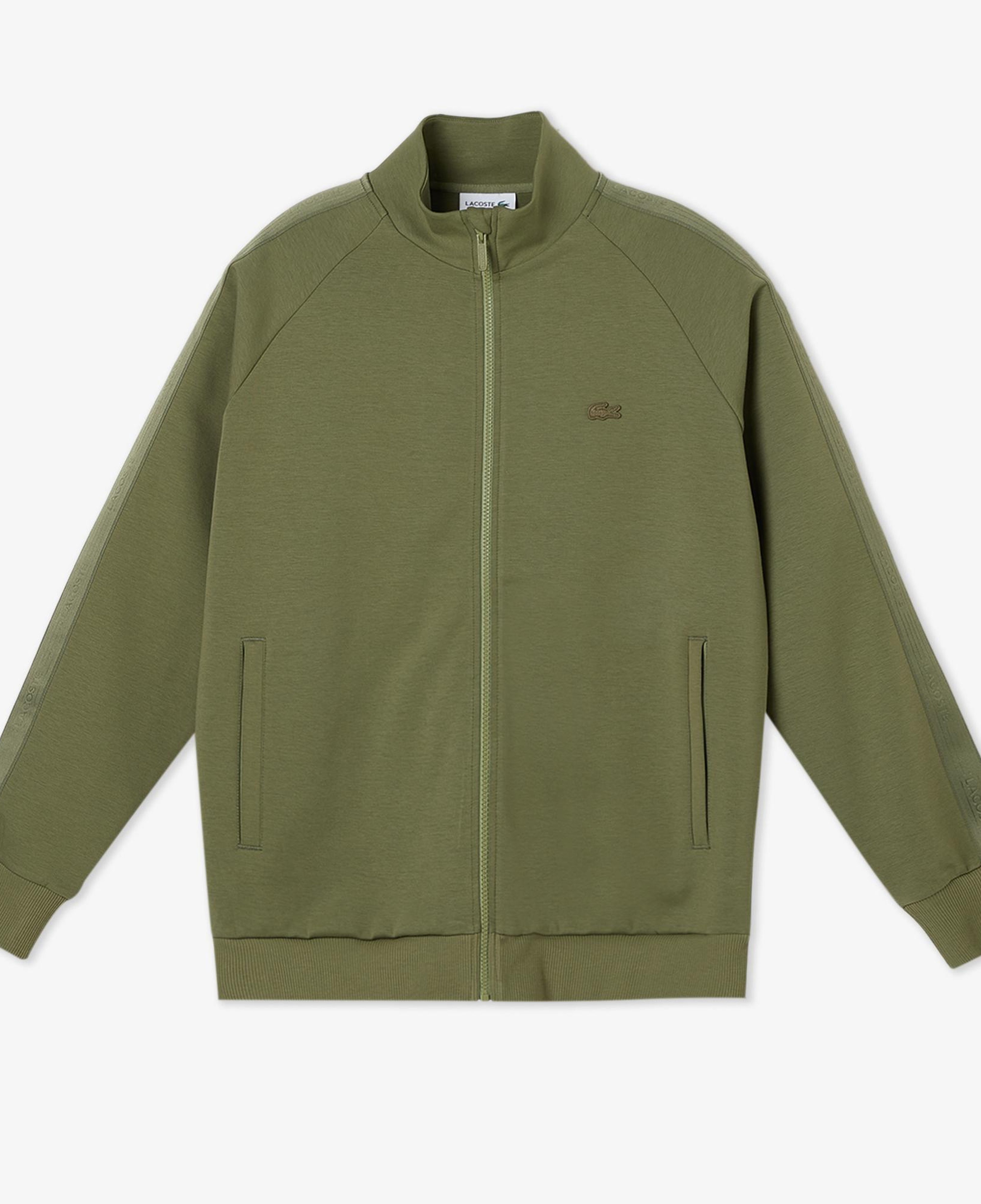 Erkek Classic Fit Dik Yaka Haki Sweatshirt