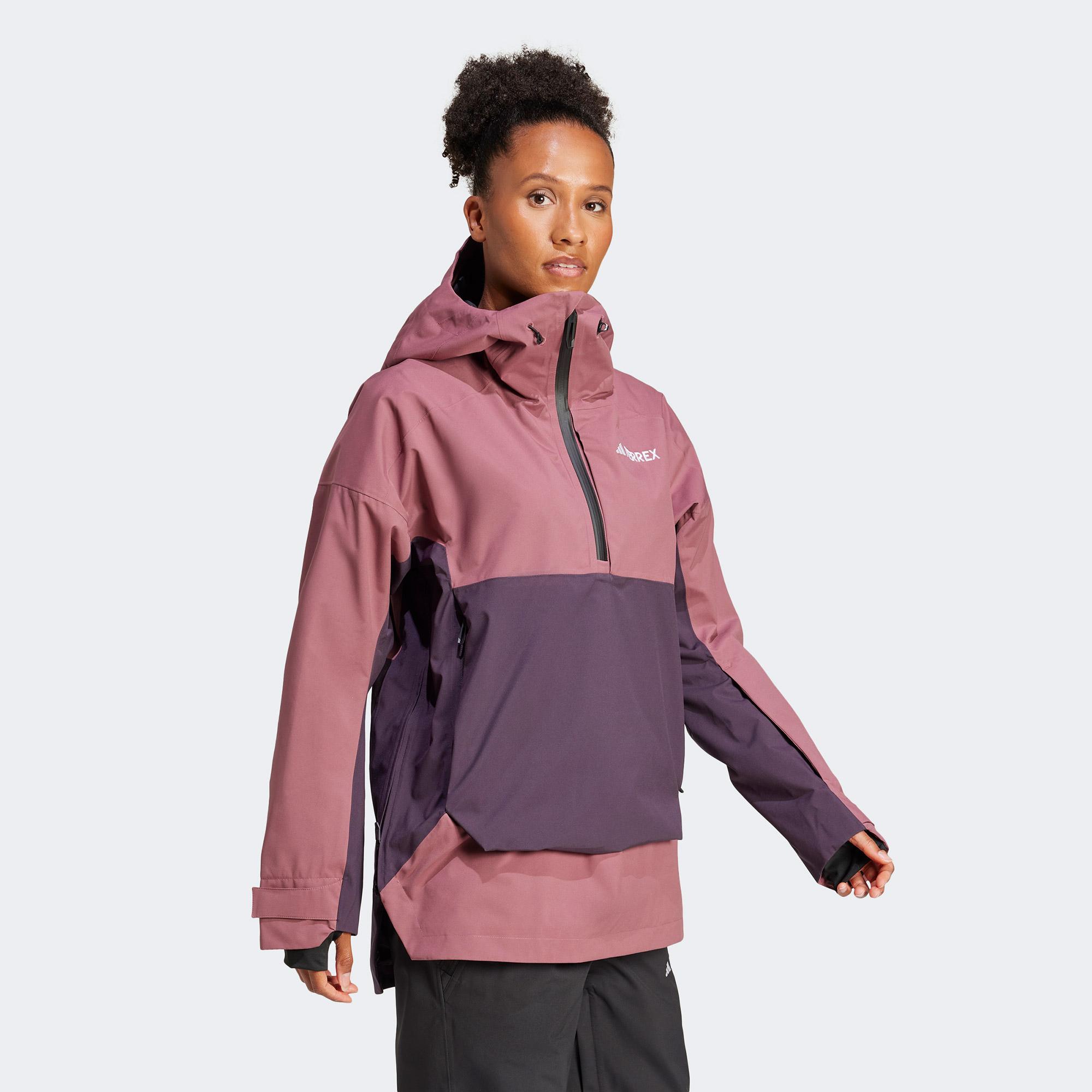 adidas Terrex Xperior 2L Lined Rain Rdy Kadın Mor Yağmurluk