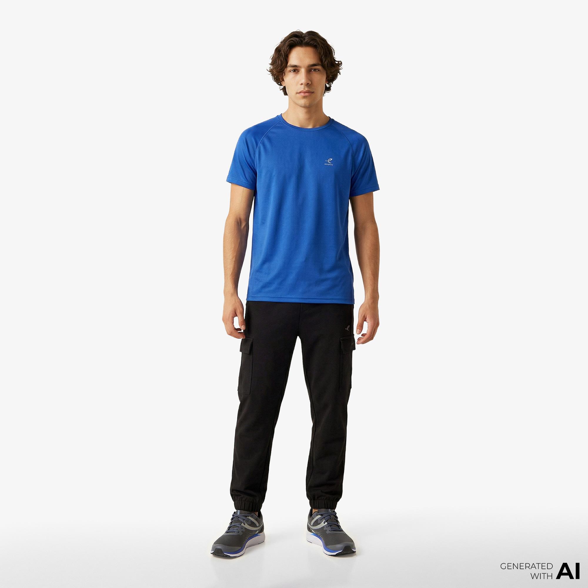 Energetics Erkek Mavi Koşu T-Shirt