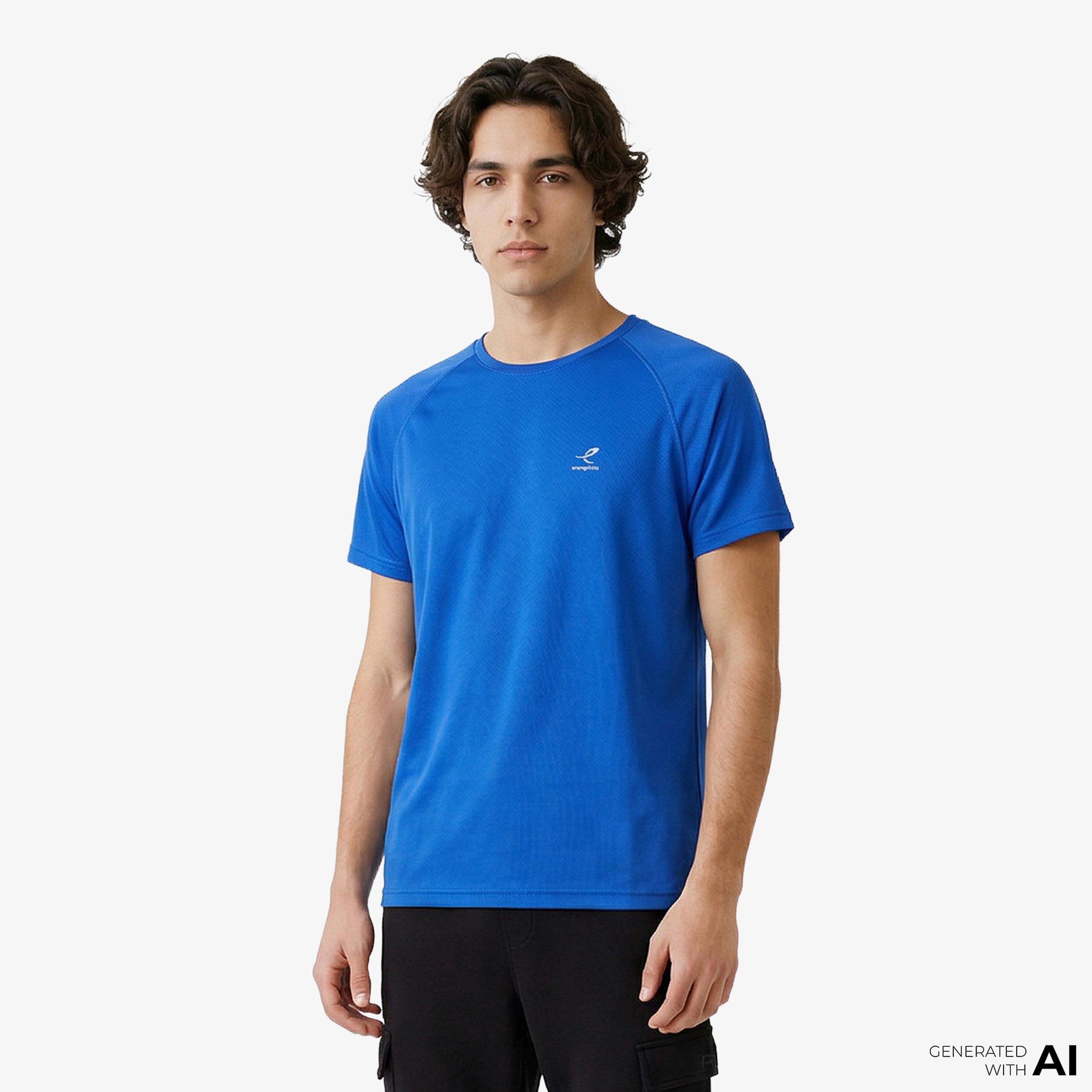 Energetics Erkek Mavi Koşu T-Shirt