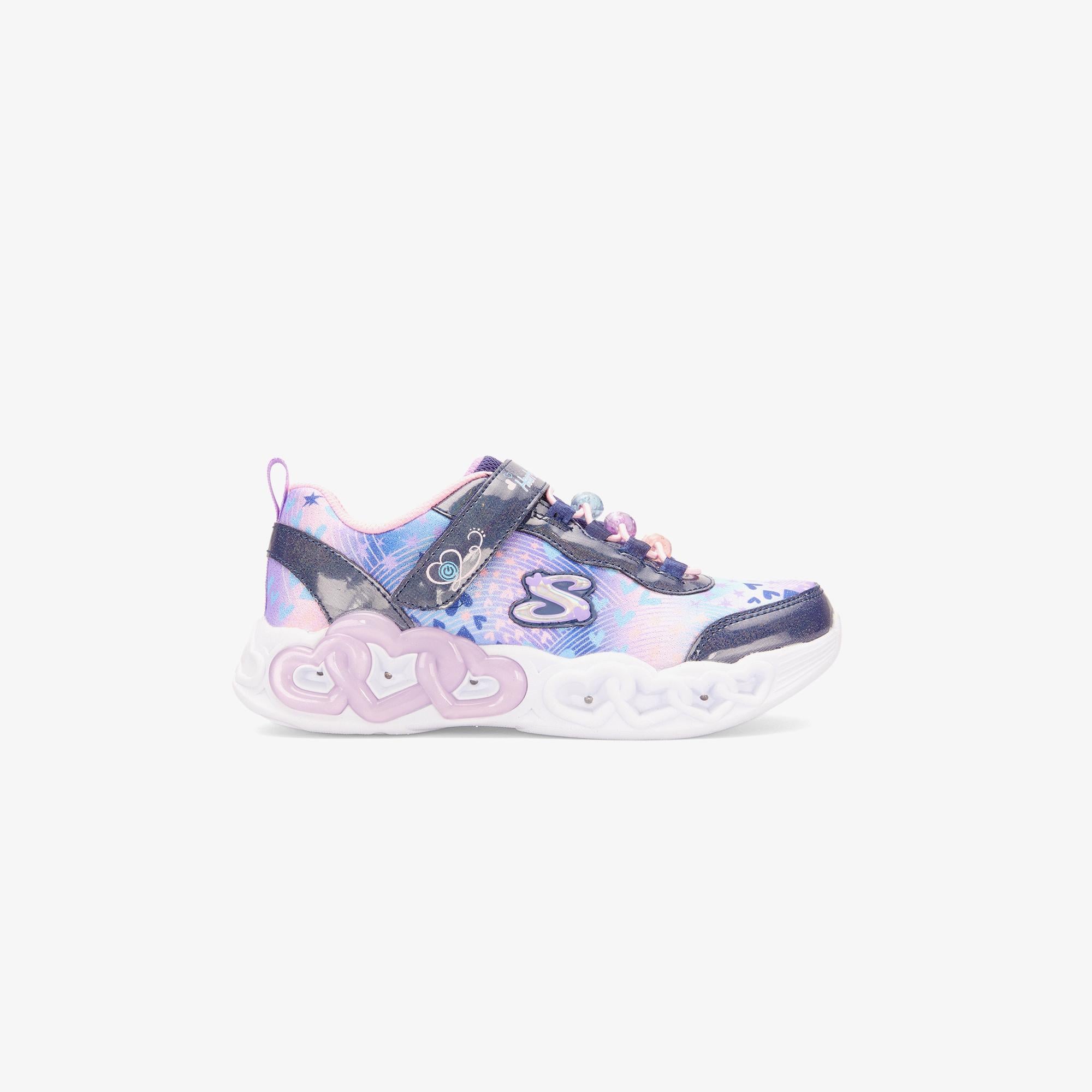 Skechers Infinite Heart Lights Çocuk Mor Spor Ayakkabı