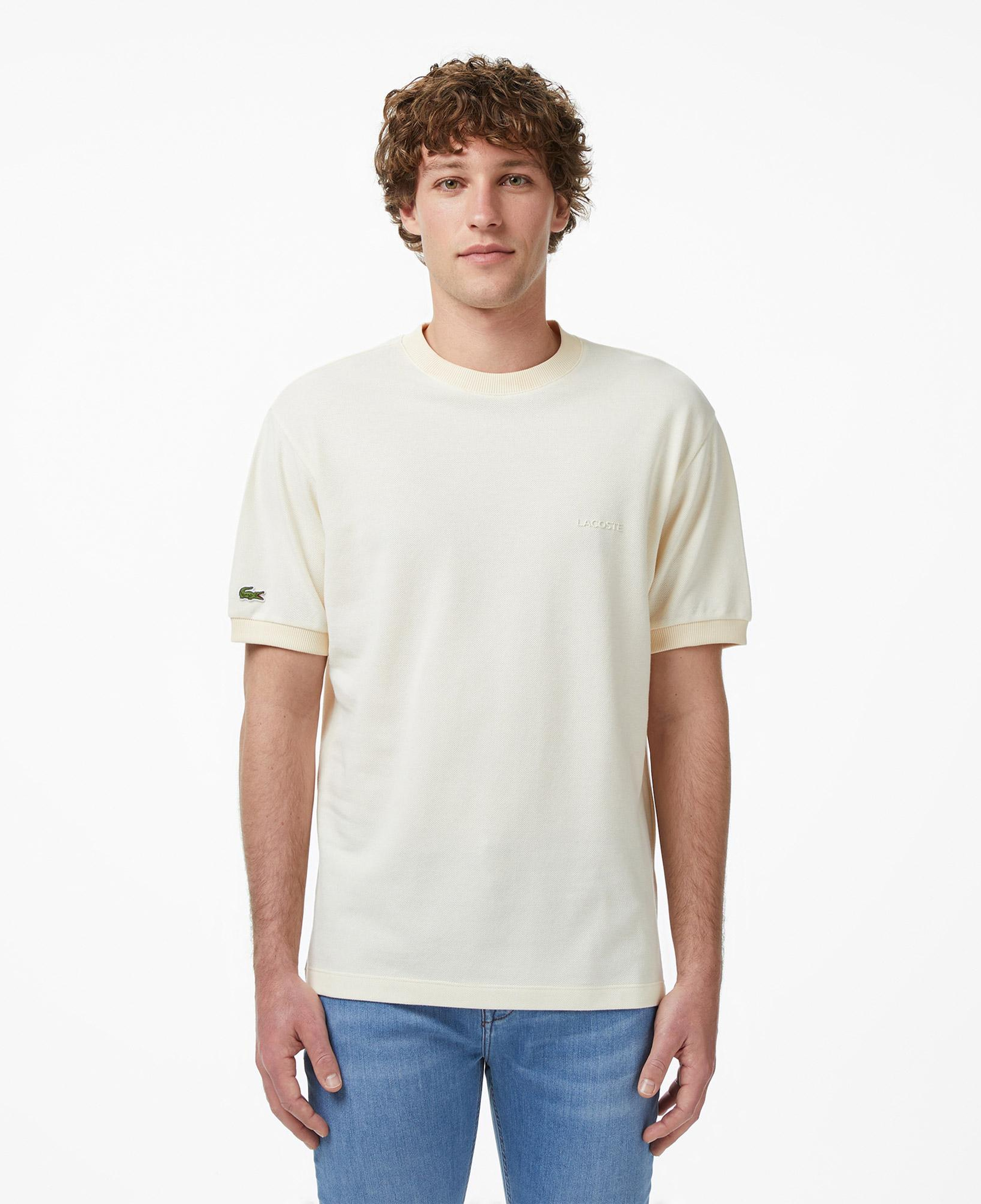 Erkek Relaxed Fit Bisiklet Yaka Bej T-Shirt
