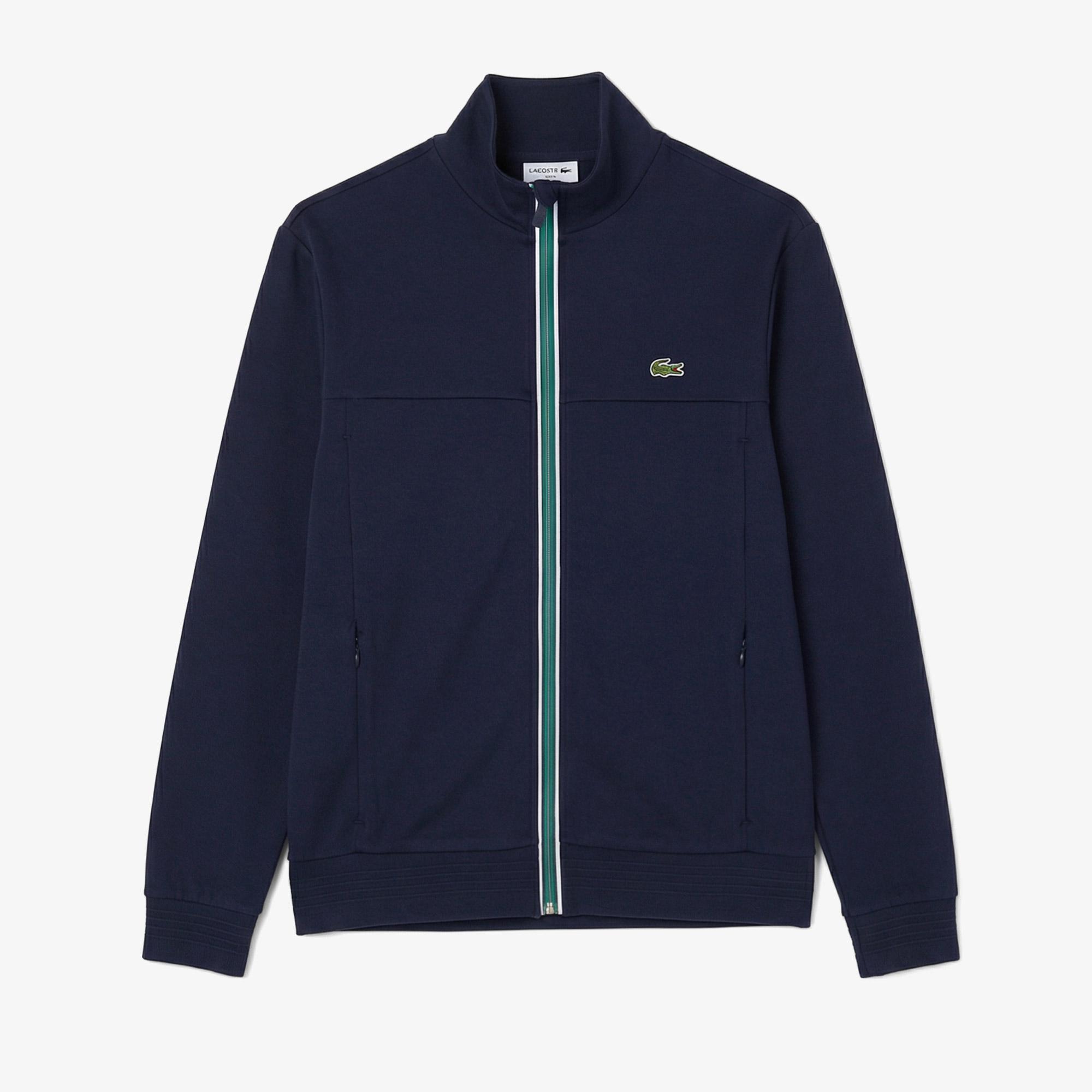 Erkek Slim Fit Fermuarlı Lacivert Sweatshirt