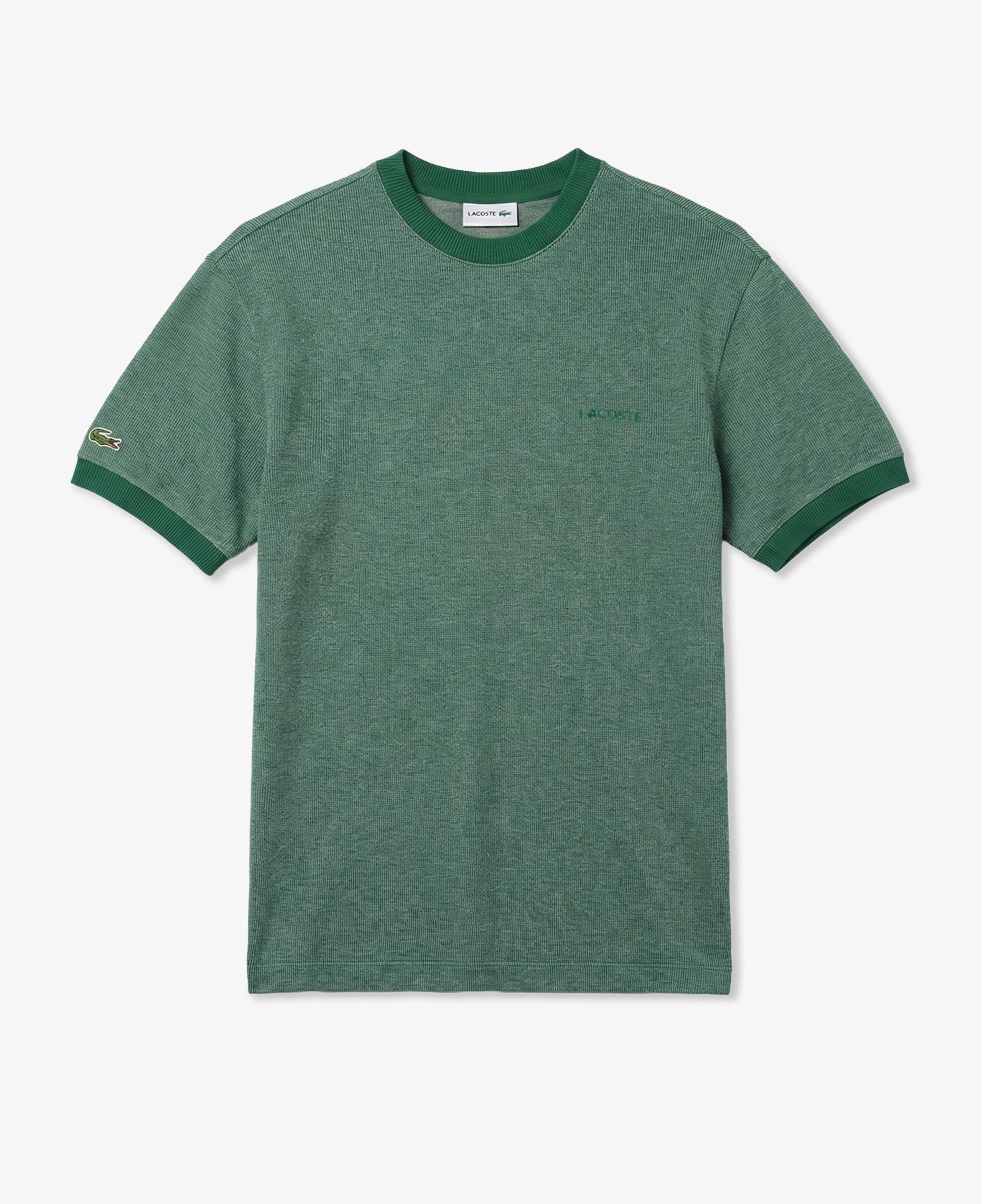 Erkek Relaxed Fit Bisiklet Yaka Koyu Yeşil T-Shirt