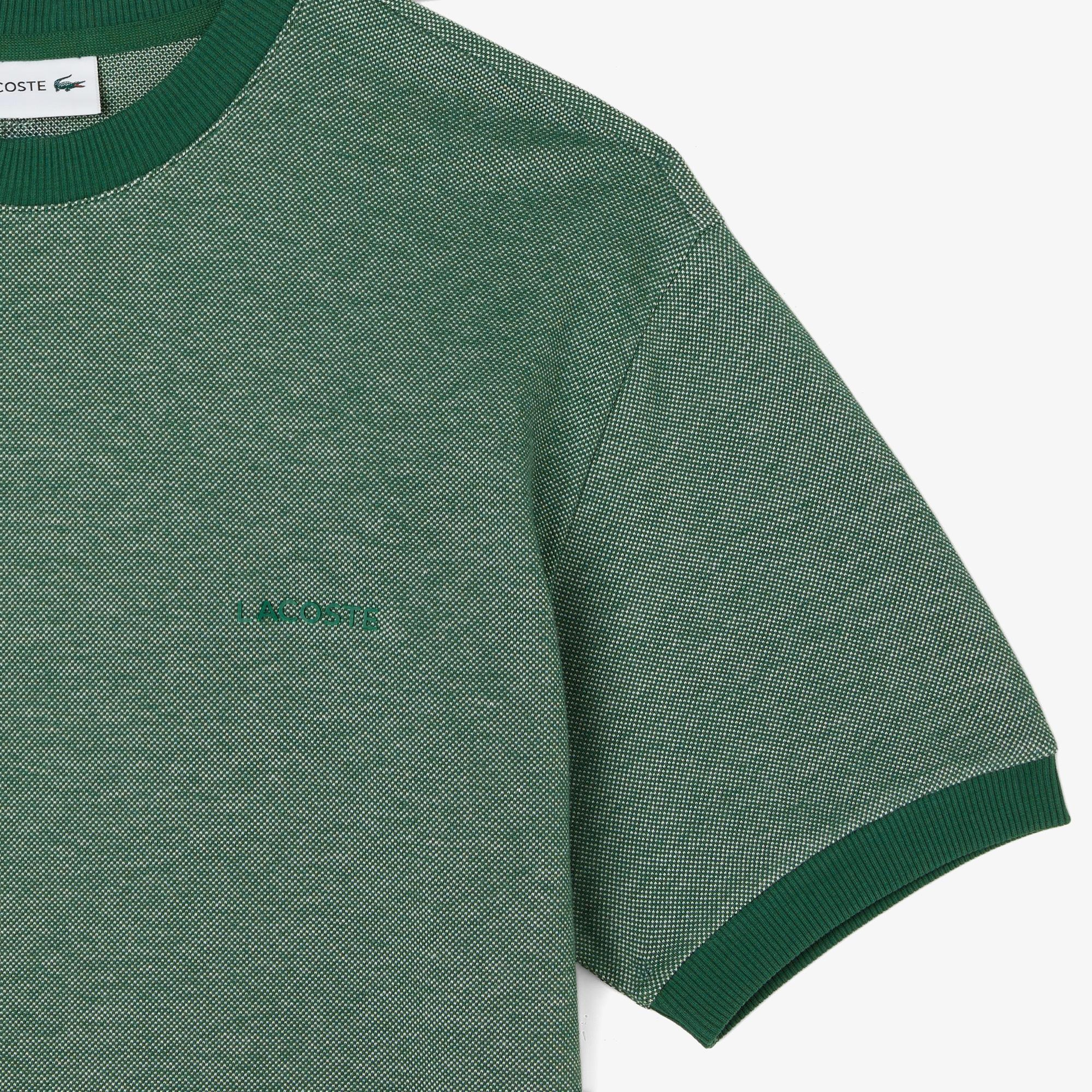 Erkek Relaxed Fit Bisiklet Yaka Koyu Yeşil T-Shirt
