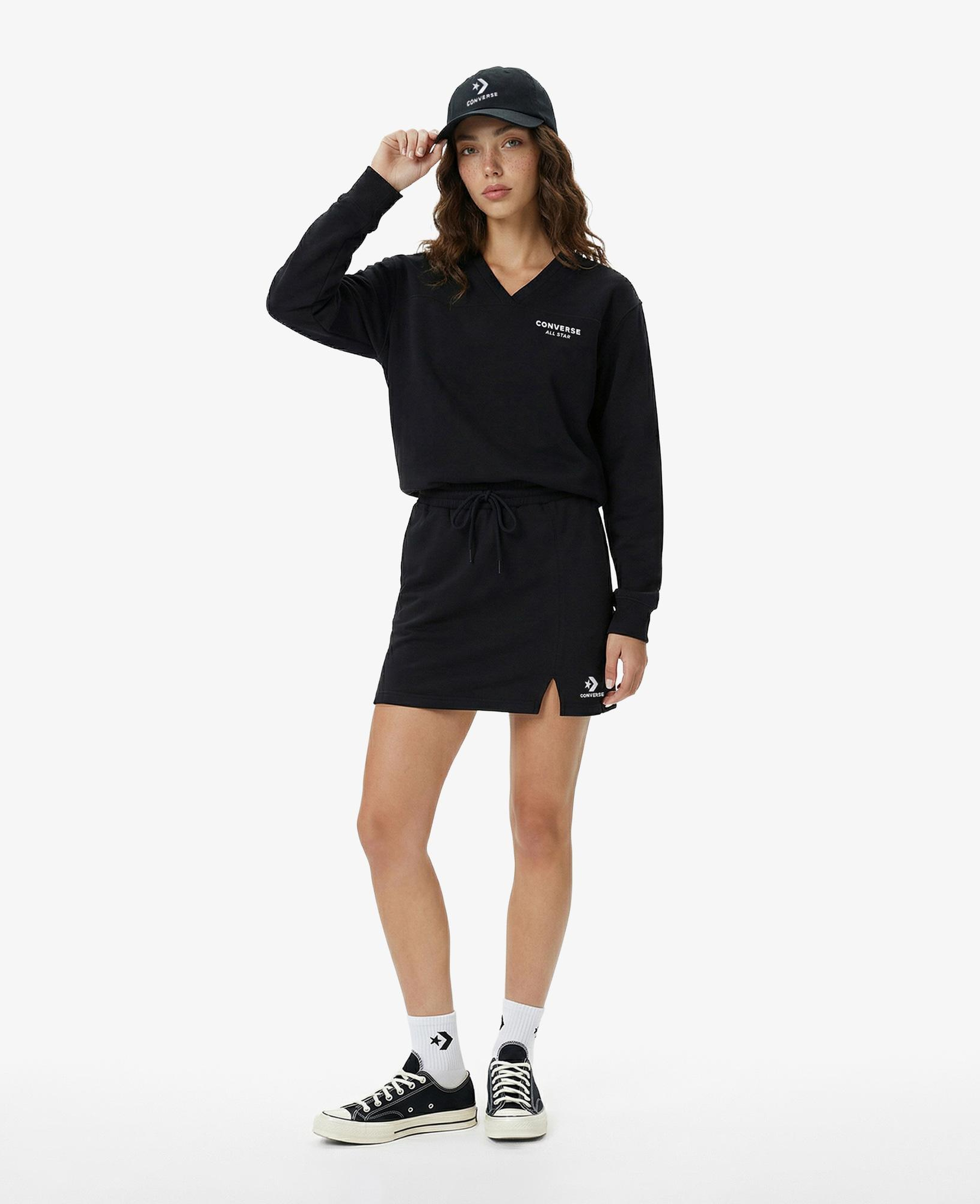 Converse Kadın Siyah Sweatshirt
