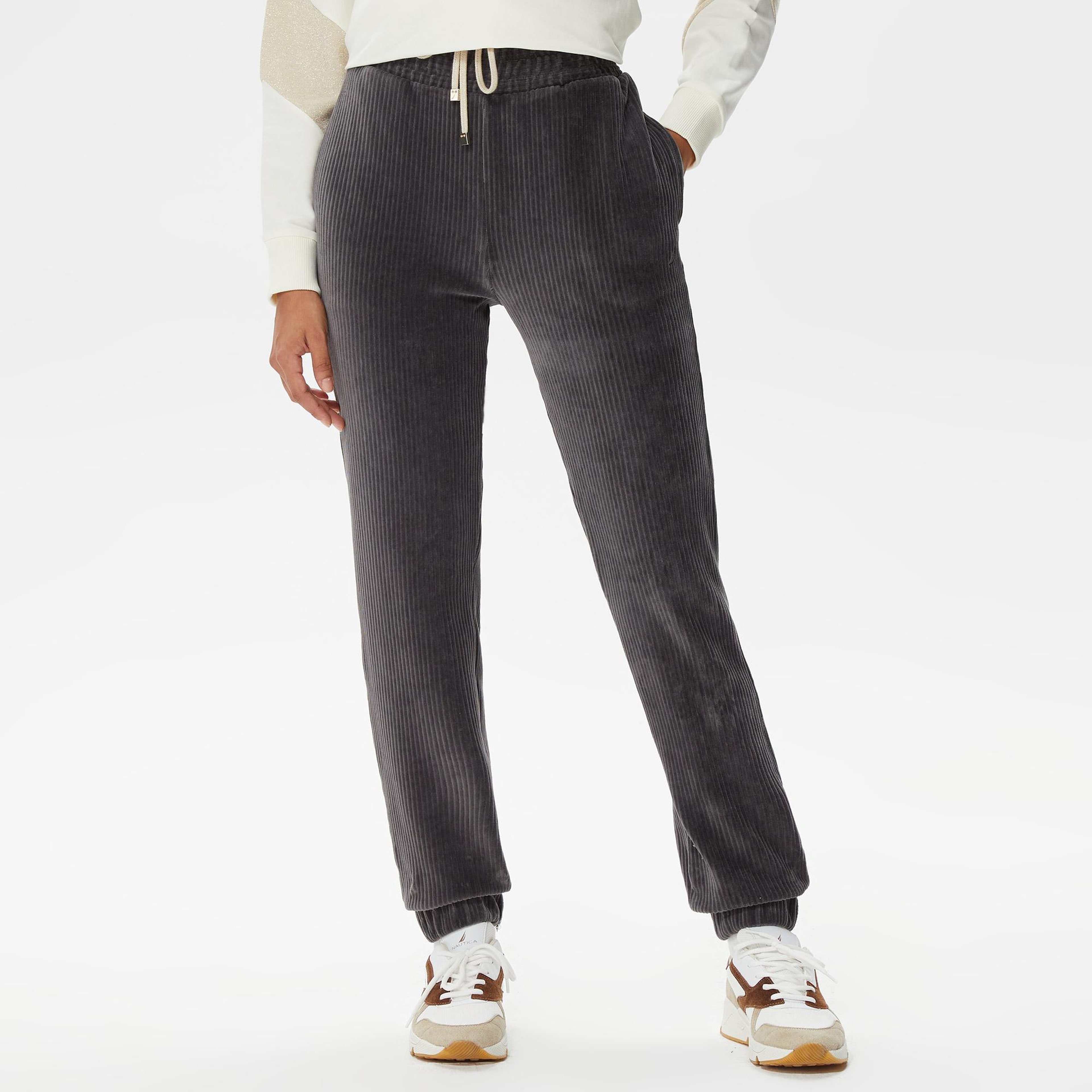 Nautica Kadın Gri Relaxed Fit Eşofman Altı