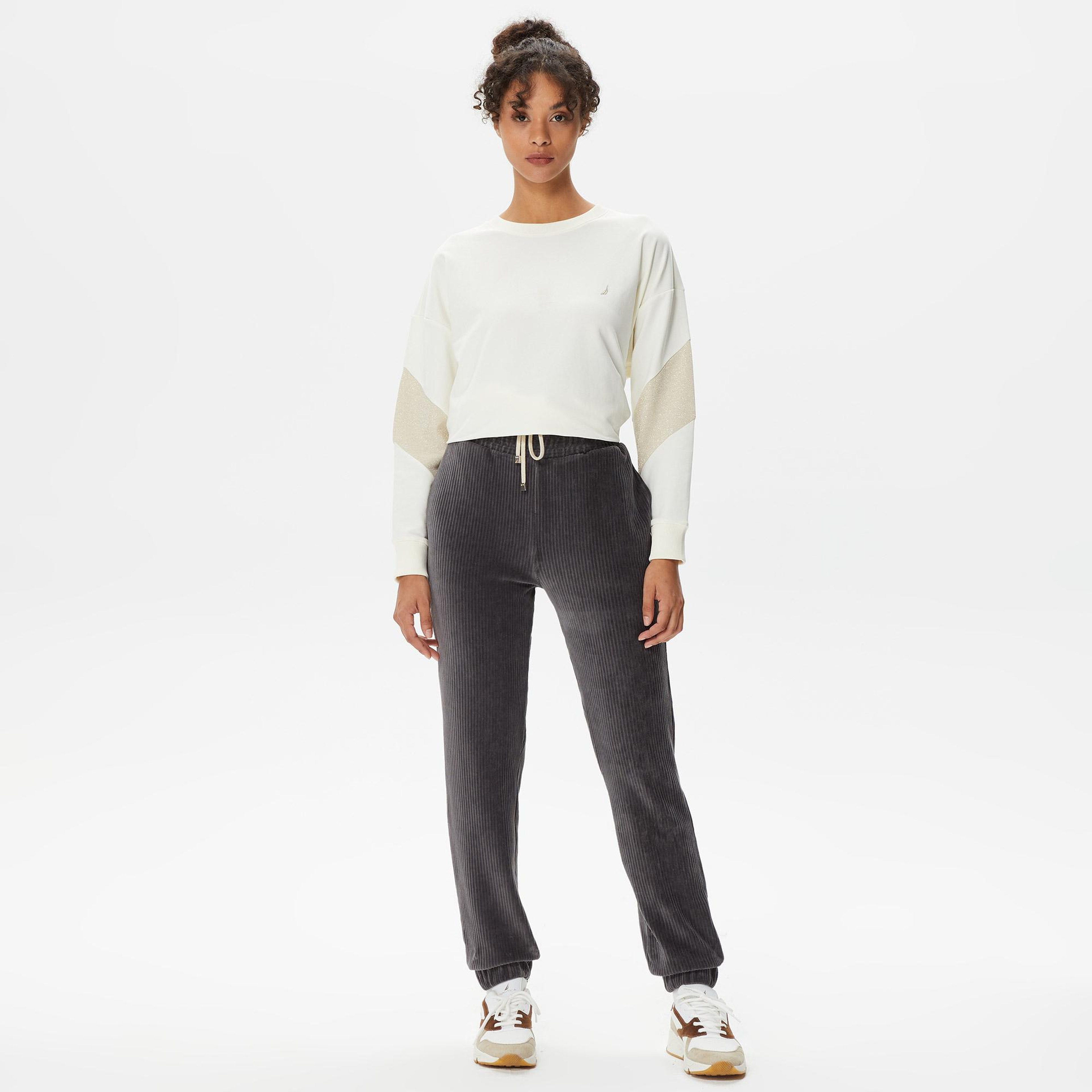 Nautica Kadın Gri Relaxed Fit Eşofman Altı
