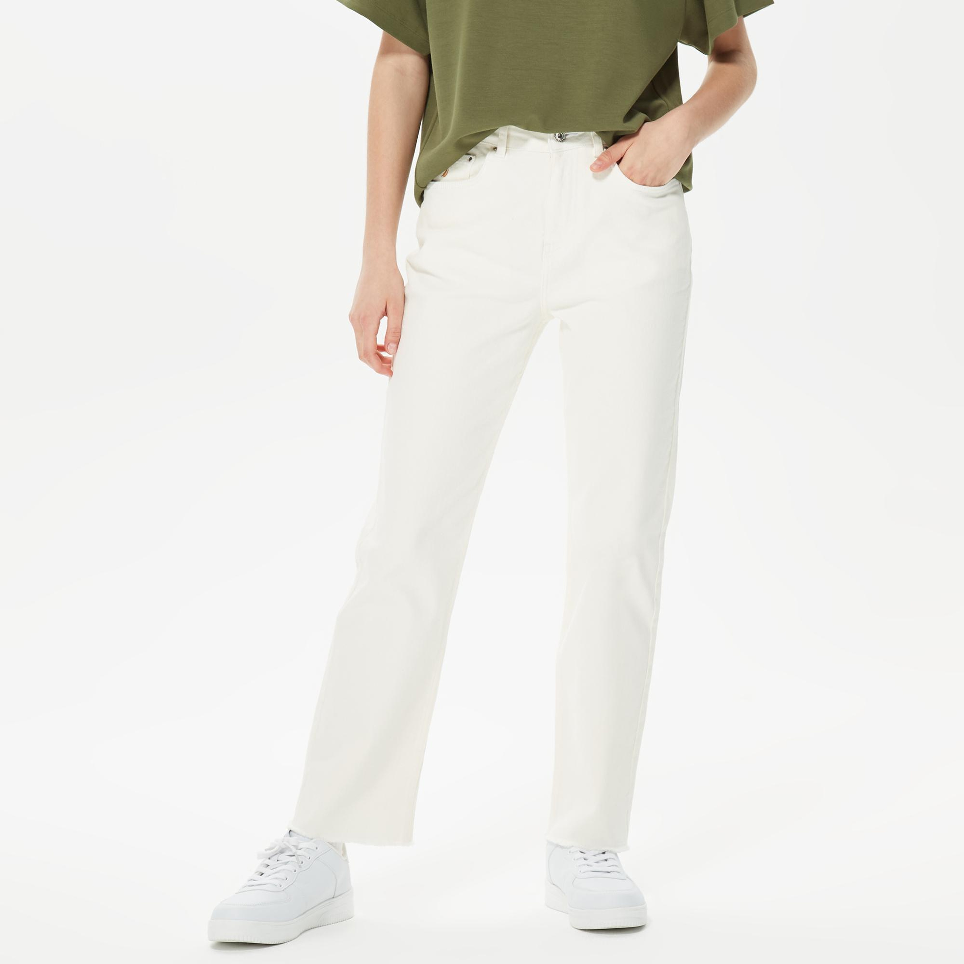 Nautica Kadın Krem Denim Pantolon