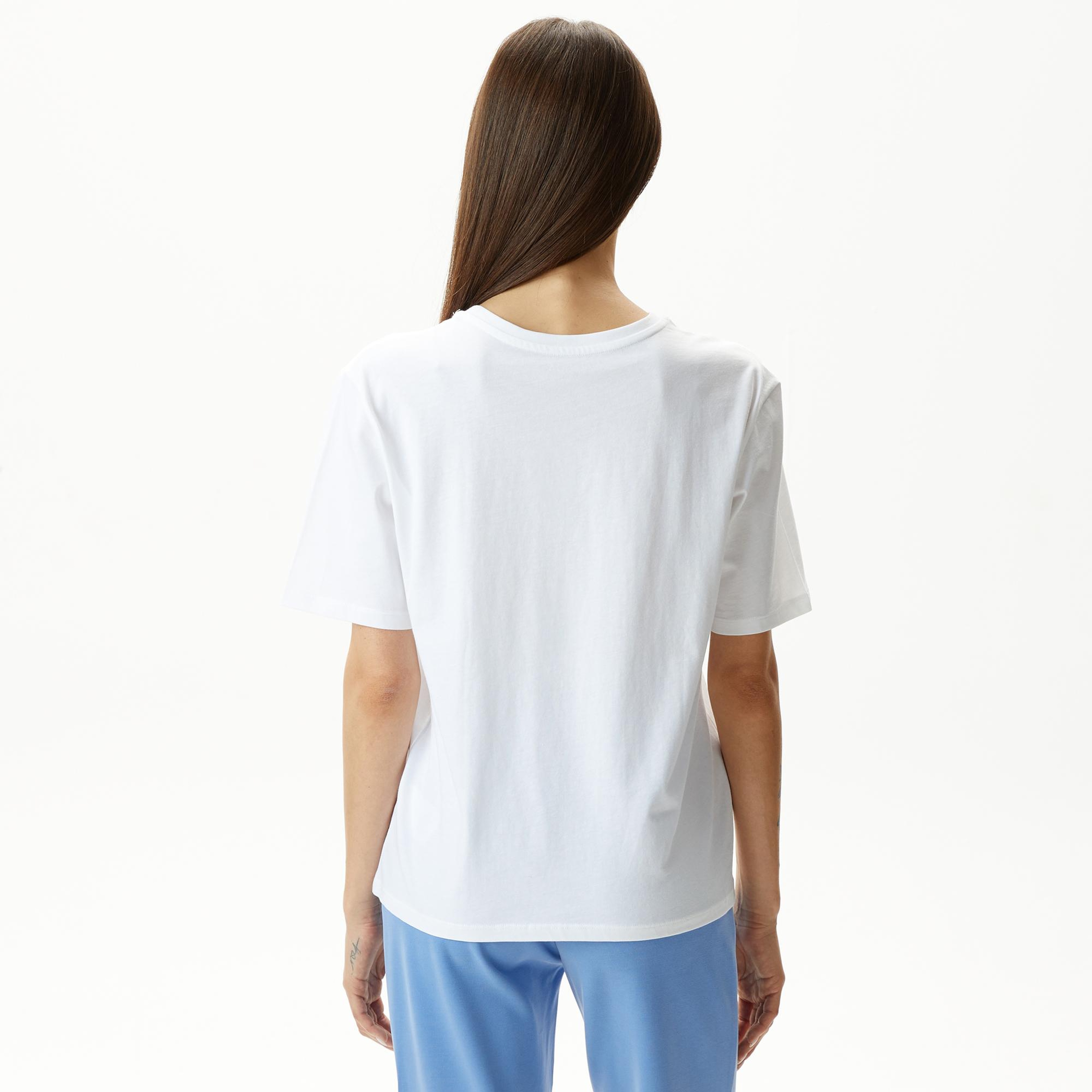 Nautica Kadın Beyaz Relaxed Fit T-Shirt