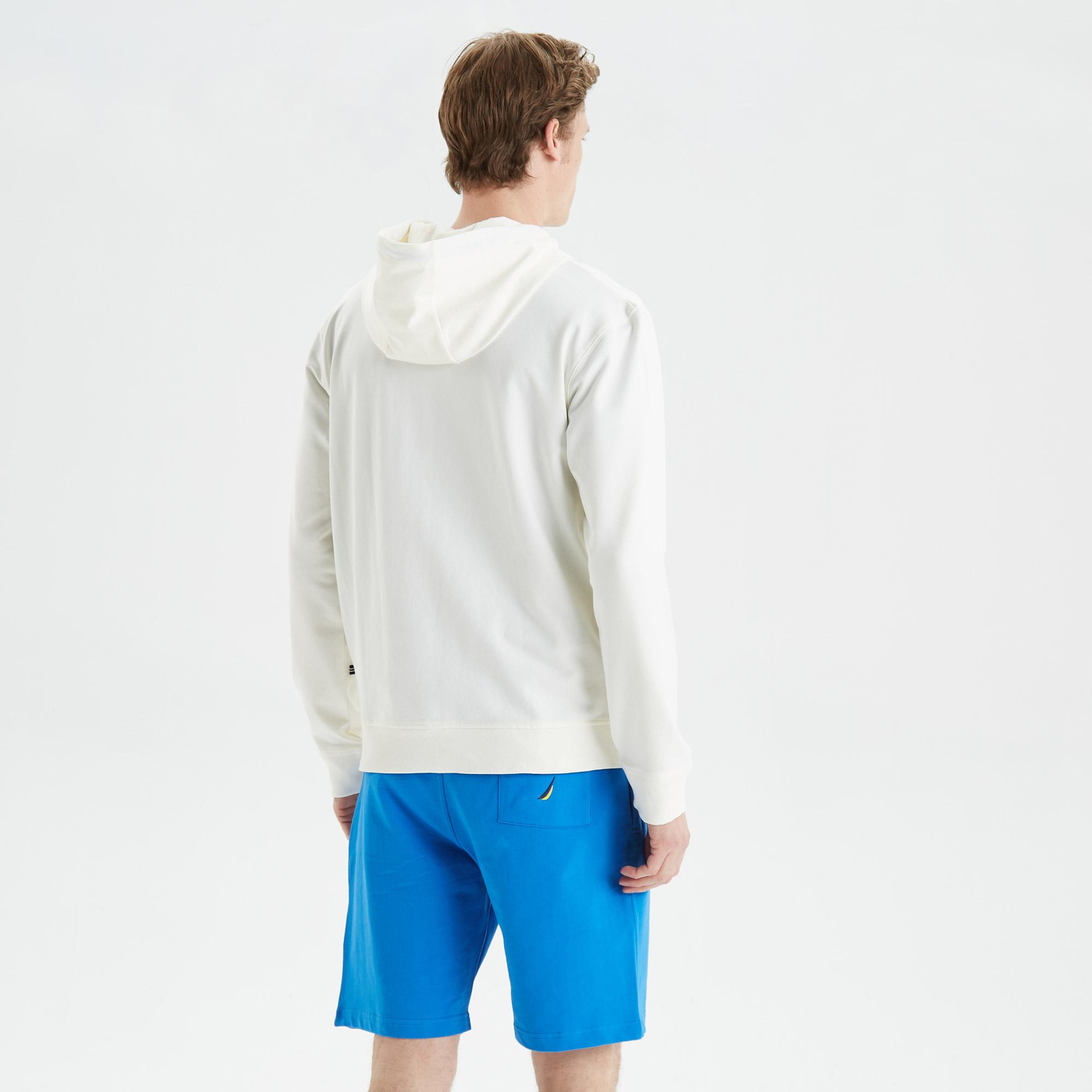 Nautica Erkek Krem Standart Fit Baskılı Sweatshirt