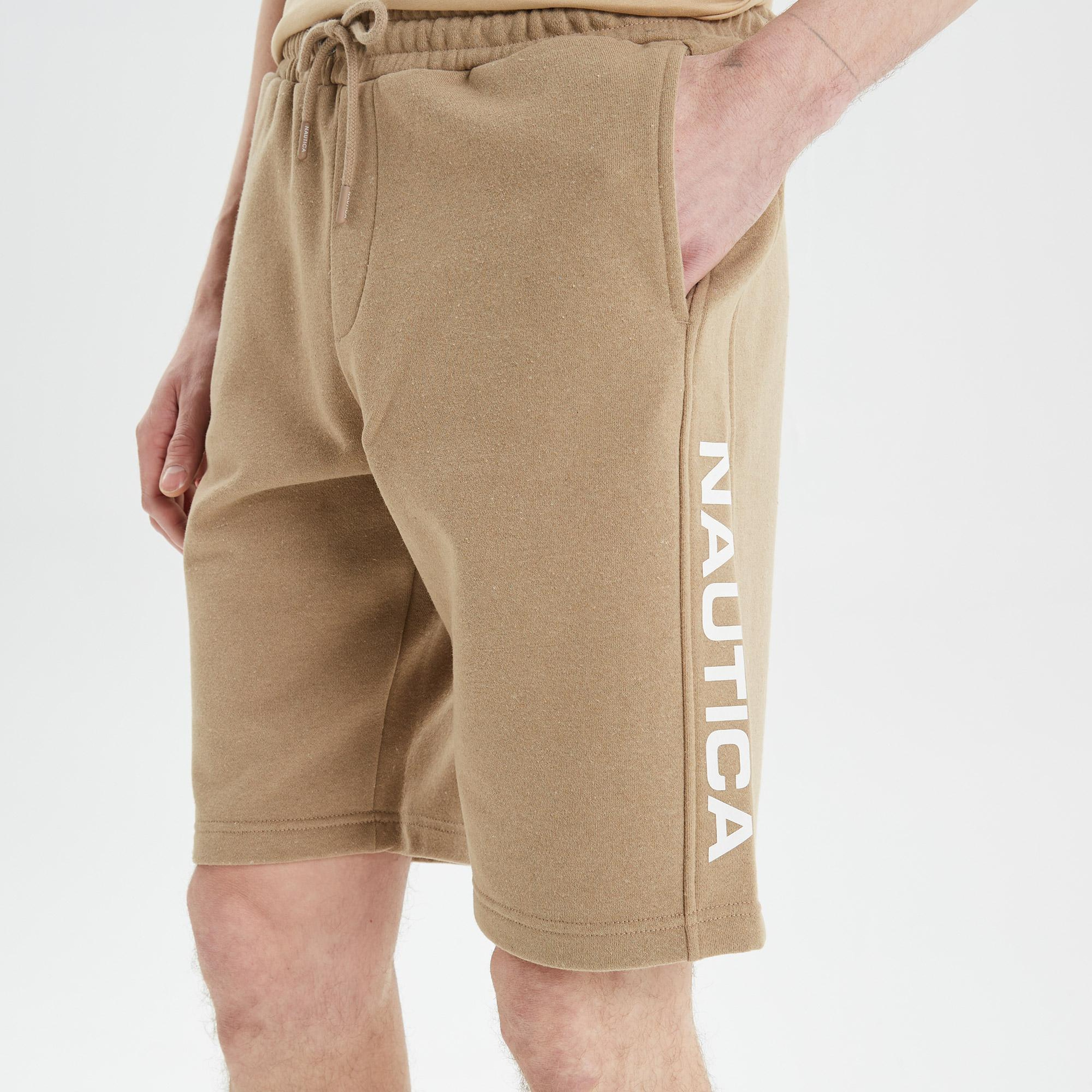 Nautica Erkek Bej Baskılı Standart Fit Şort